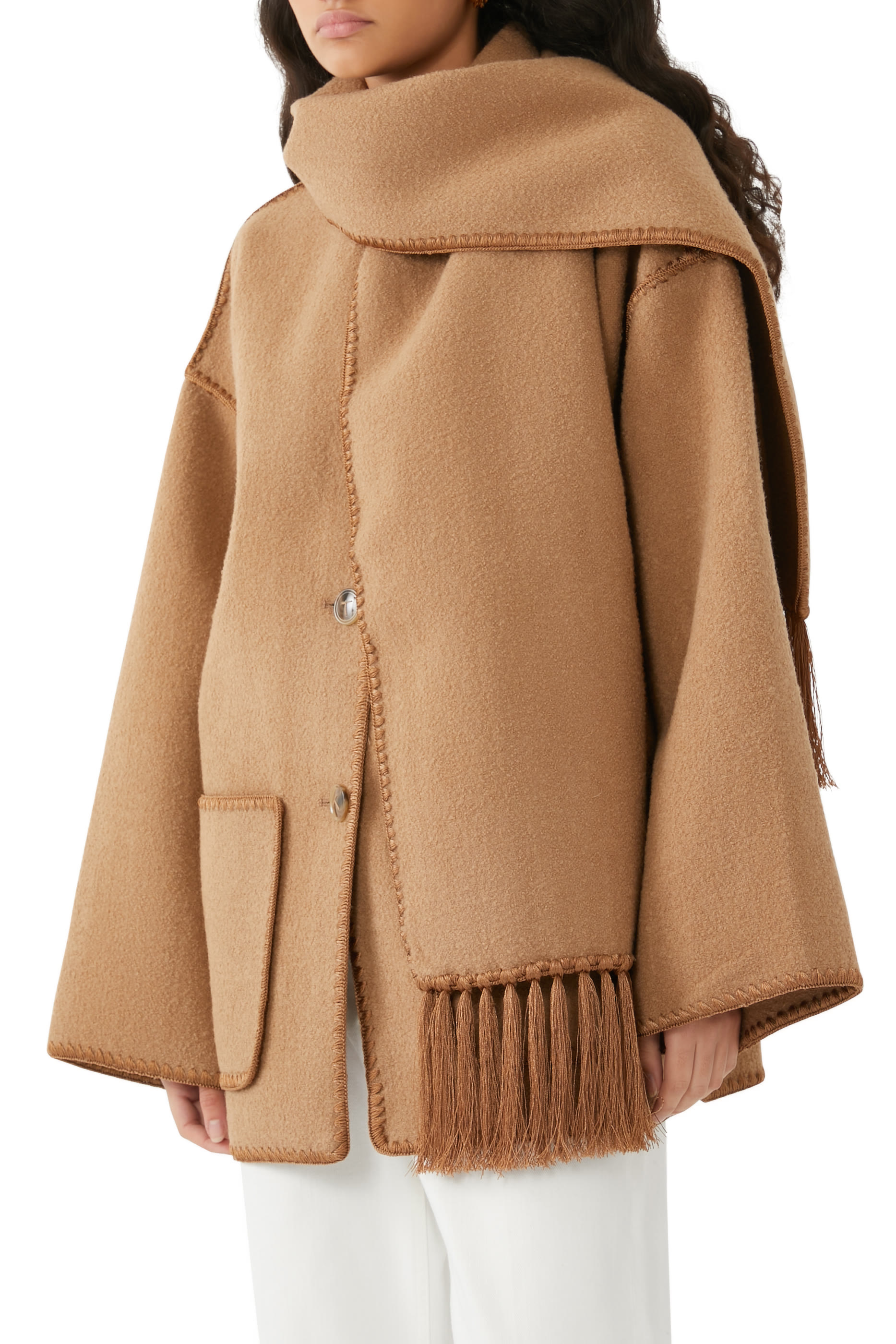 Embroidered Scarf Jacket