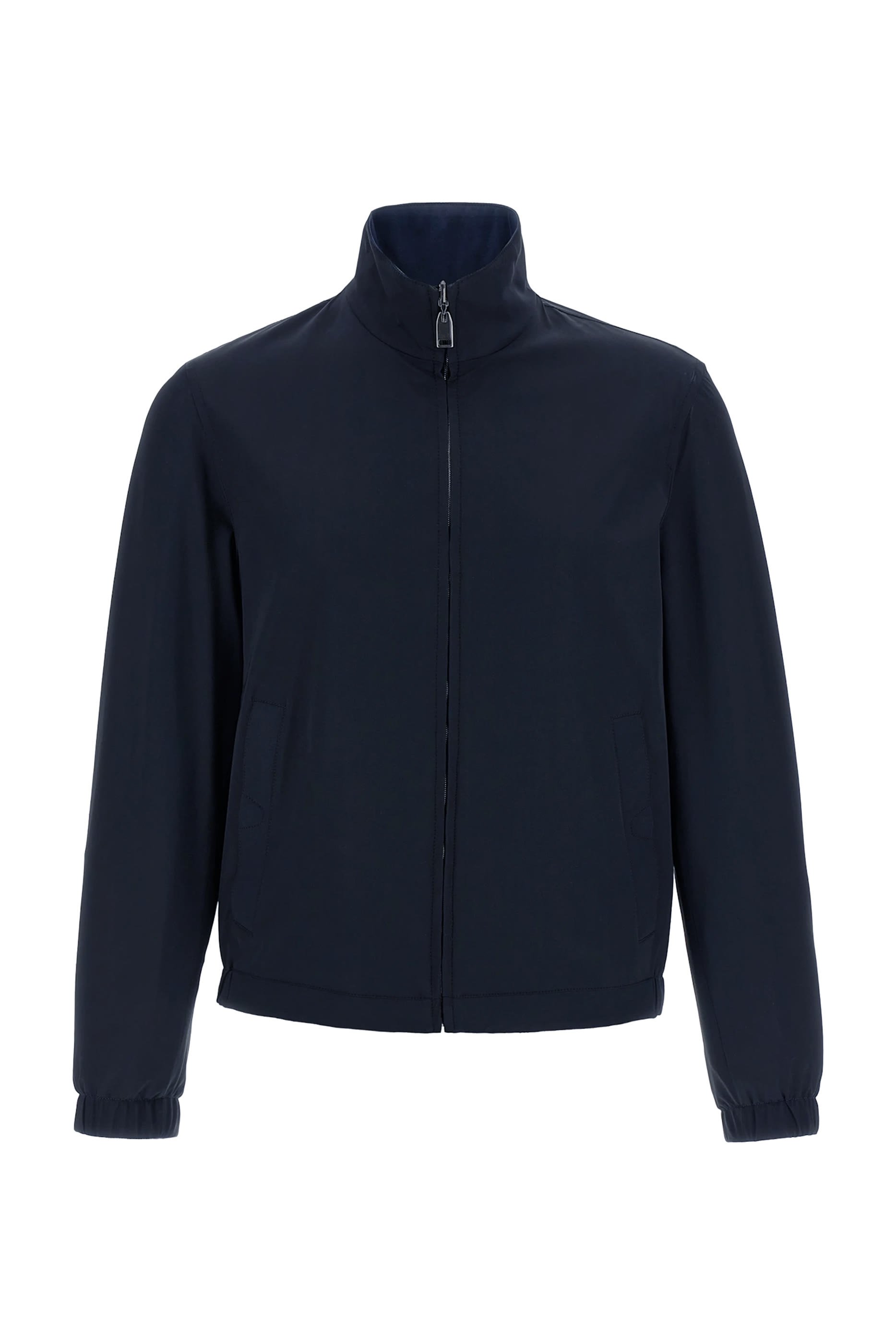  Stretch Silk and Cotton Jersey Reversible Blouson