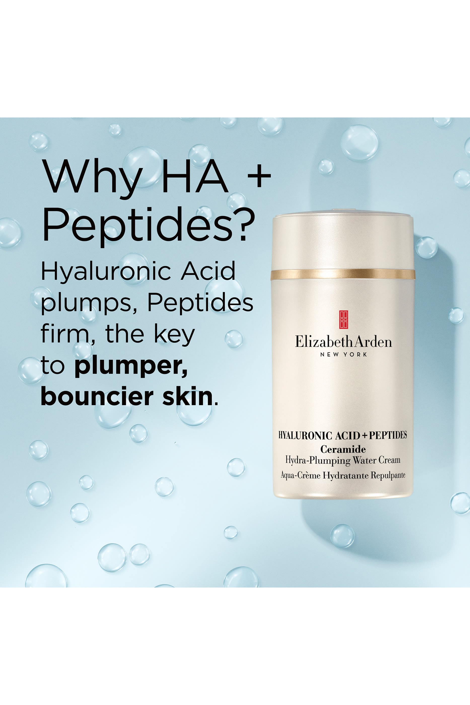 Hyaluronic Acid + Peptides Ceramide Hydra-Plumping Water Cream