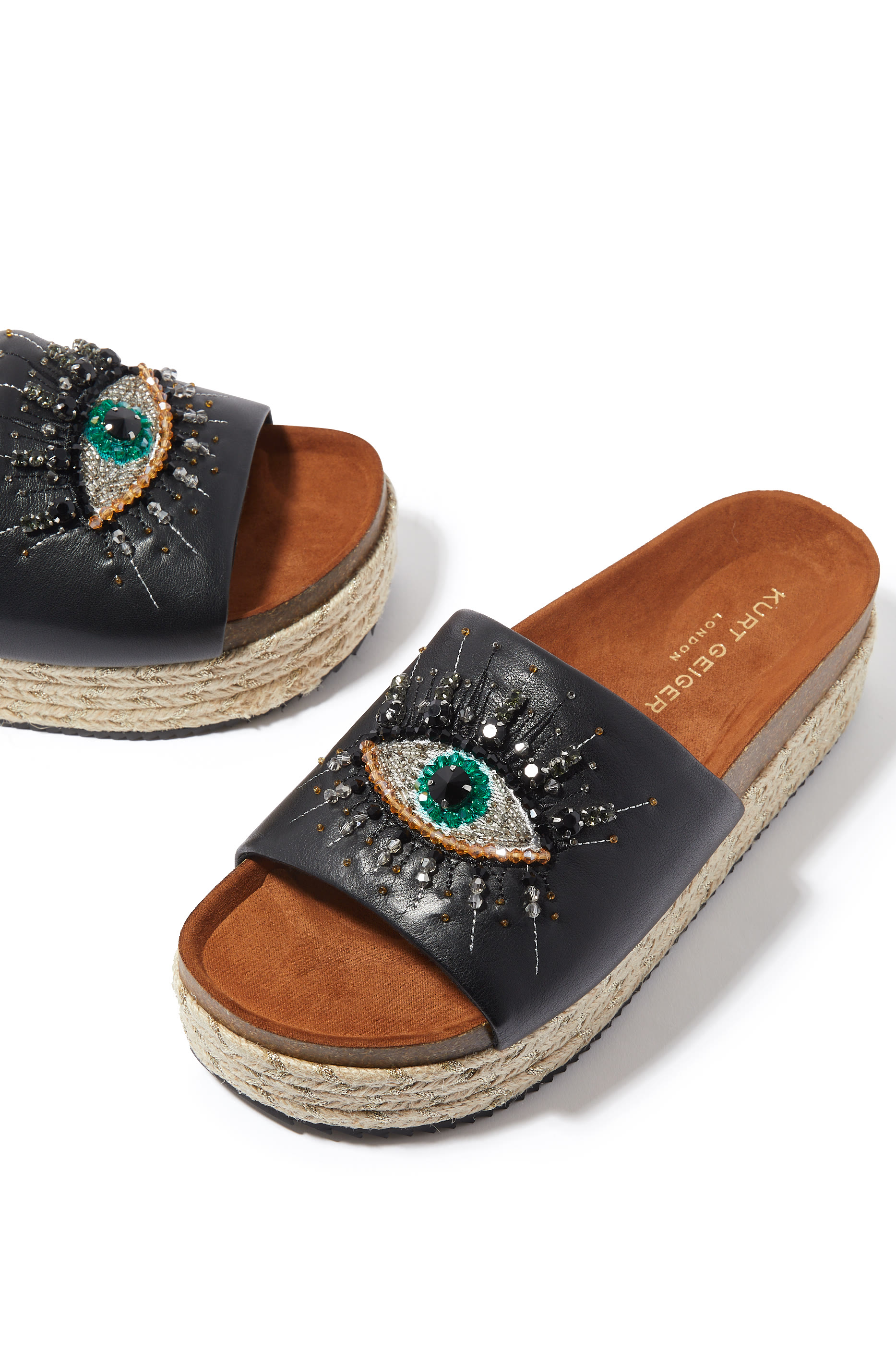 Kensington Eye 40 Leather Platform Sandals