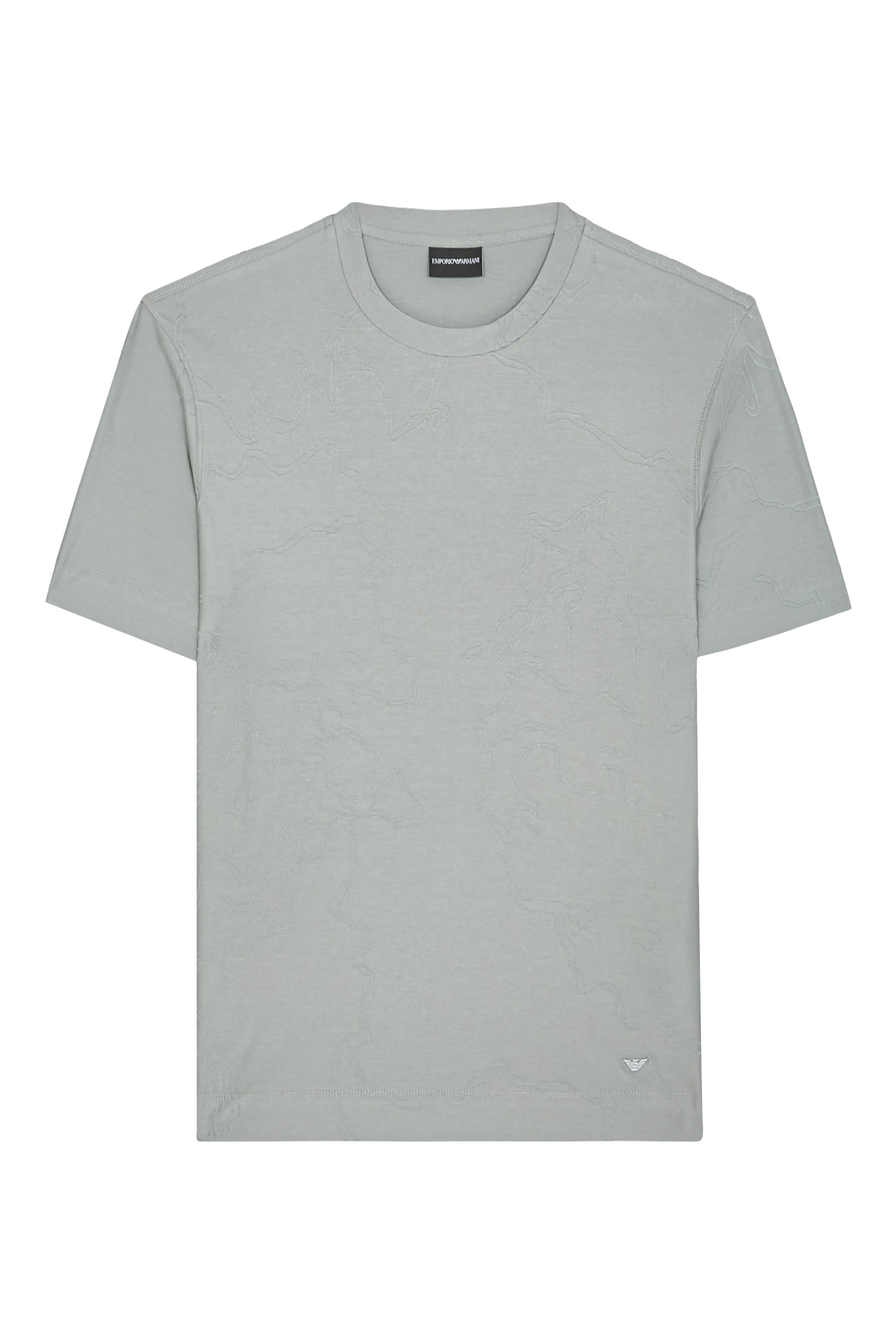 Silk Jersey T-Shirt with Mesh Detail 