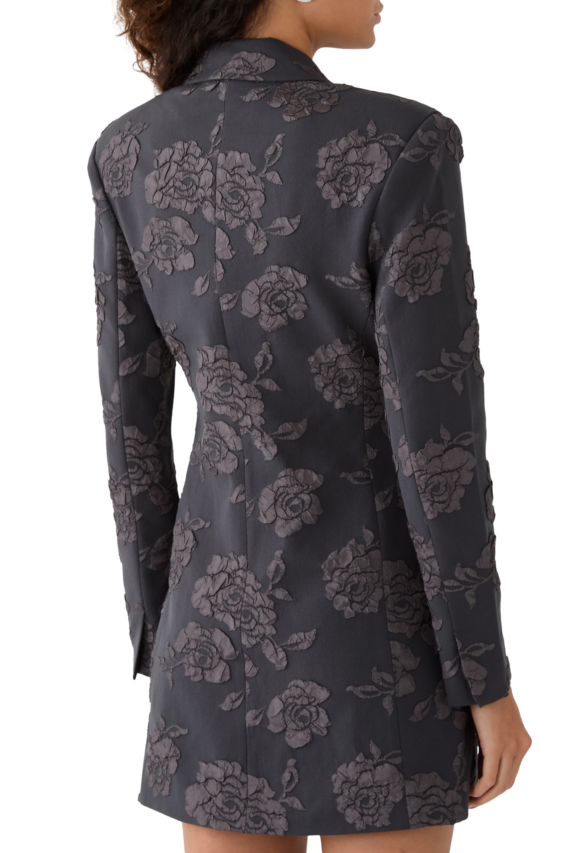 3D Flower Blazer Mini Dress