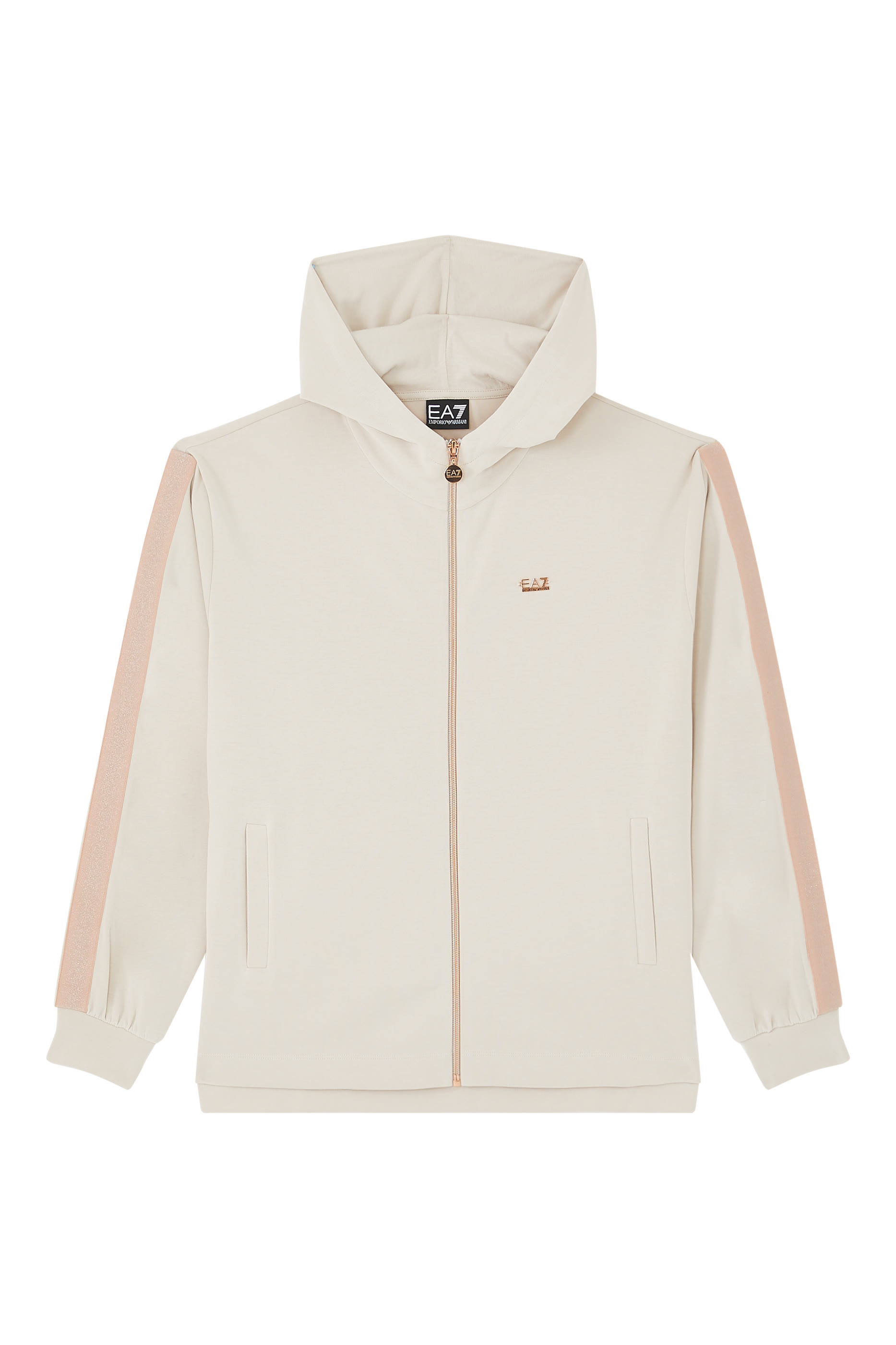 EA7 Logo Zip-Up Hoodie