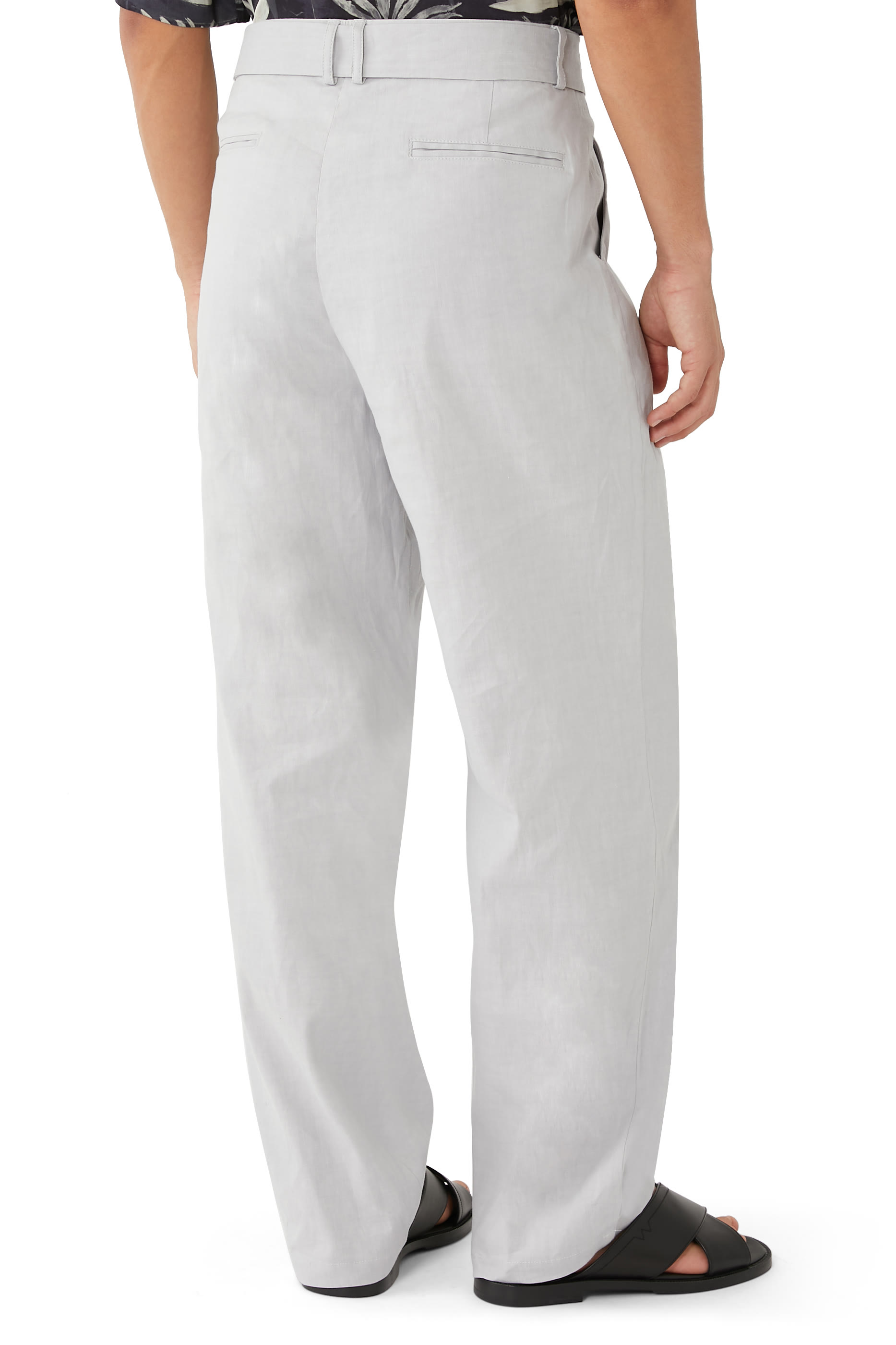 Tailored Self-Belt Trousers