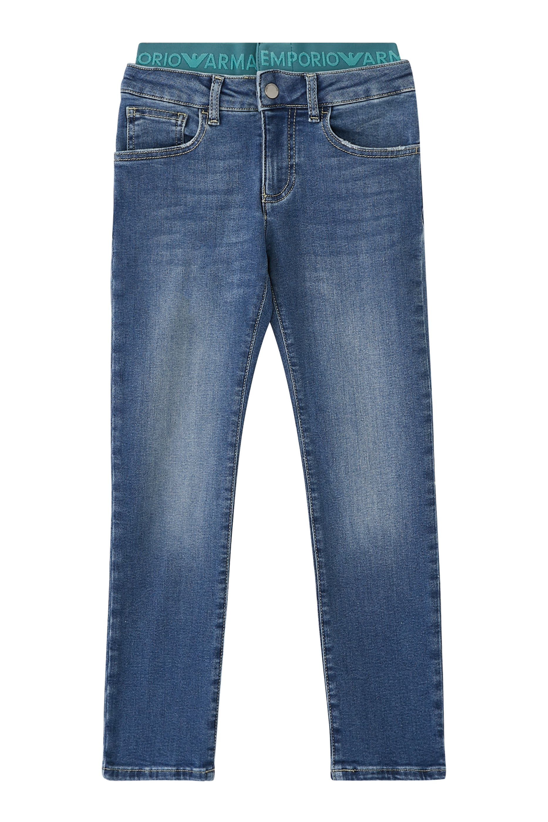Kids Logo Waistband Jeans