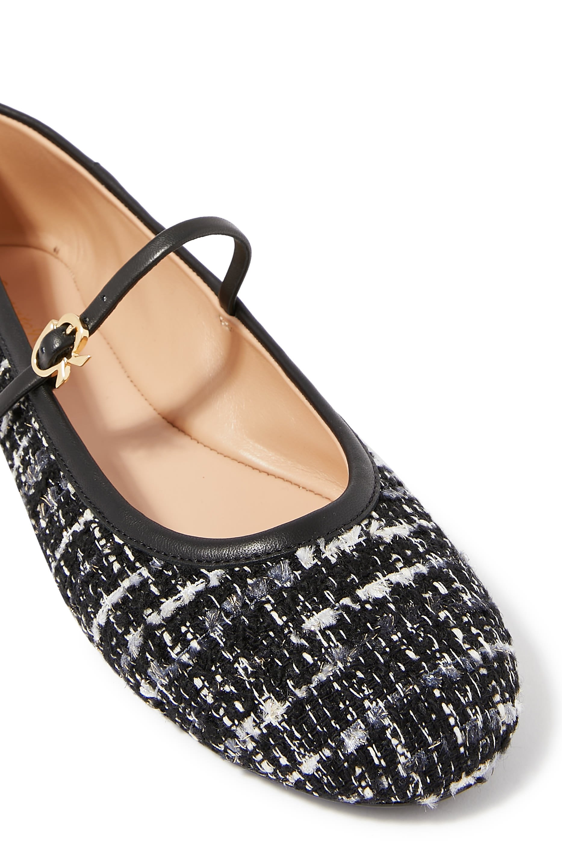 Carla Boucle Ribbon Strap Ballerina