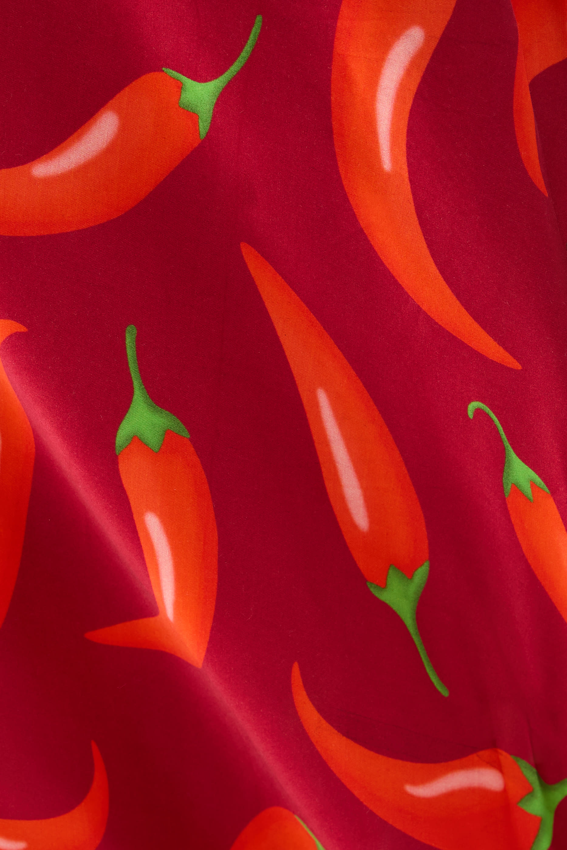 Chilli-Print Maxi Dress