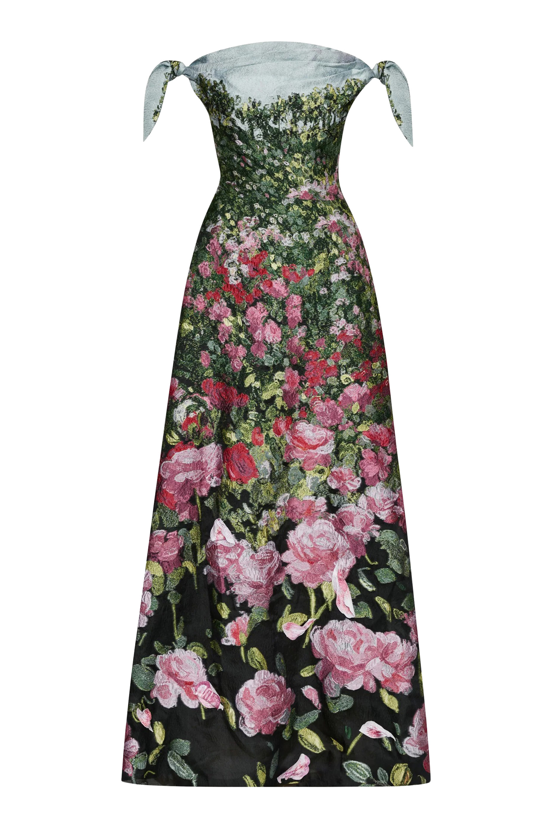 Rose Field Fil Coupé Gown