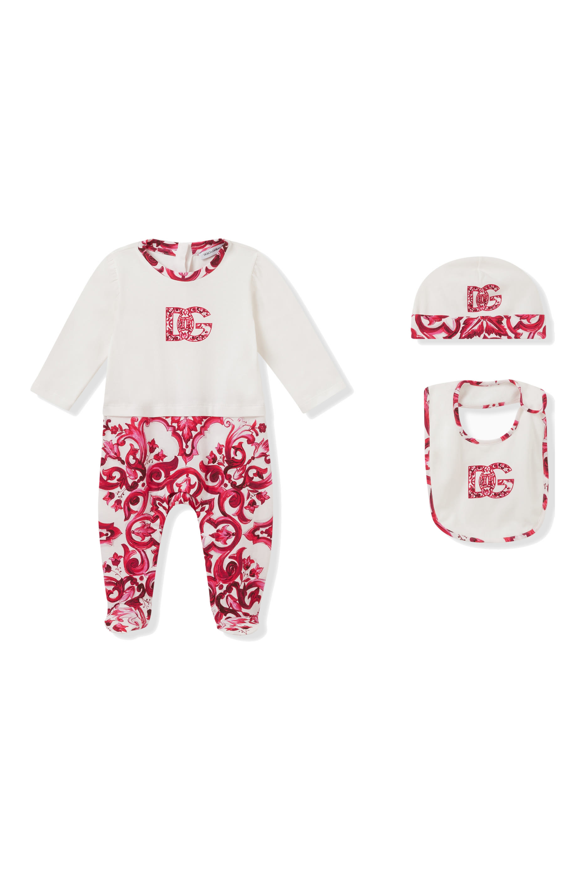 Kids Majolica Print Babysuit Set