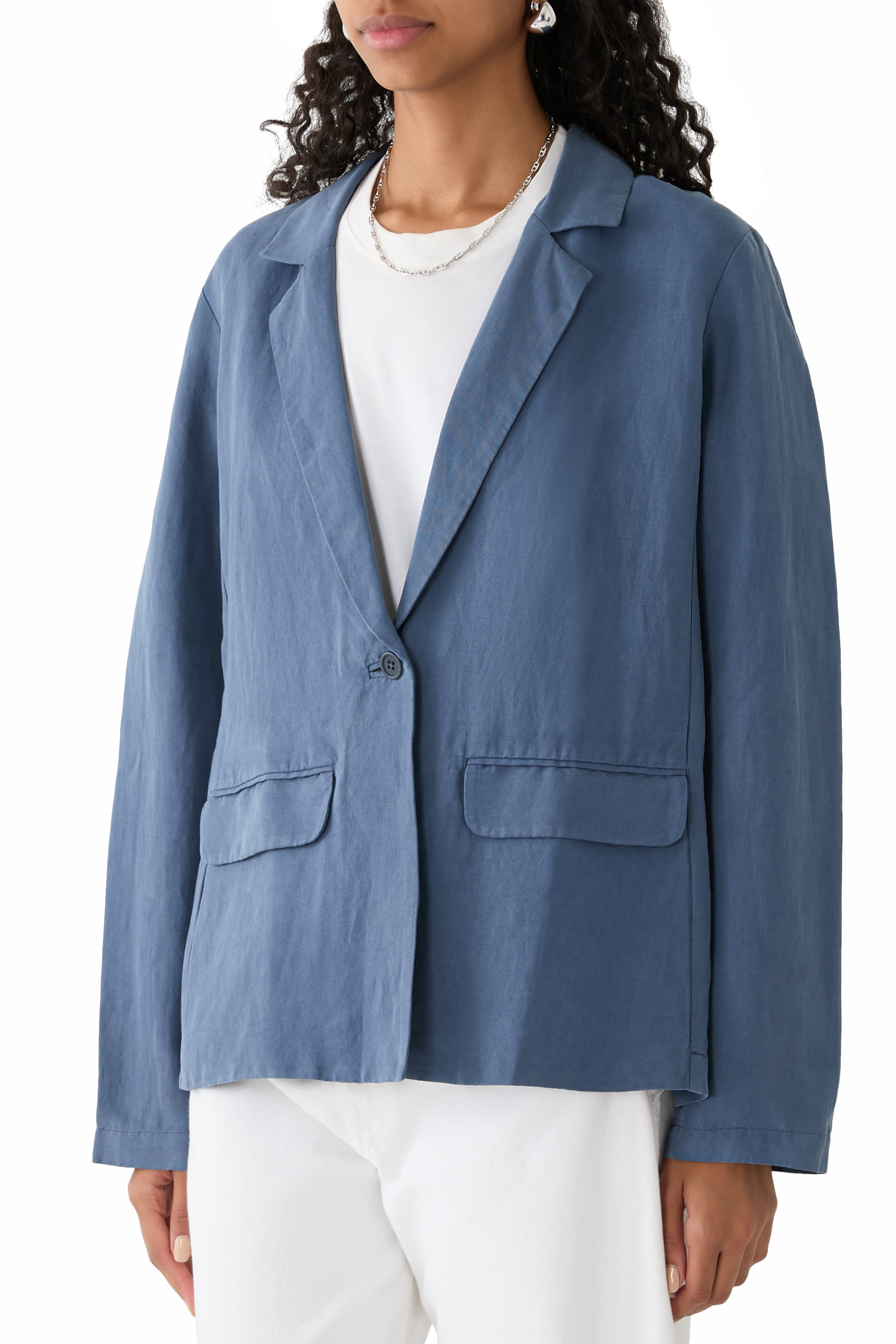 Linen Silk Twill Blazer