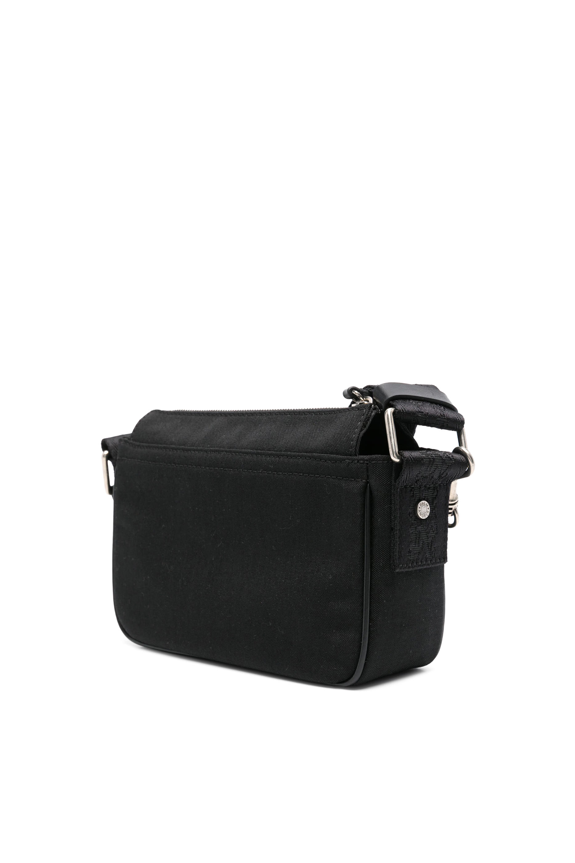 Metallic Logo Plate Crossbody Bag