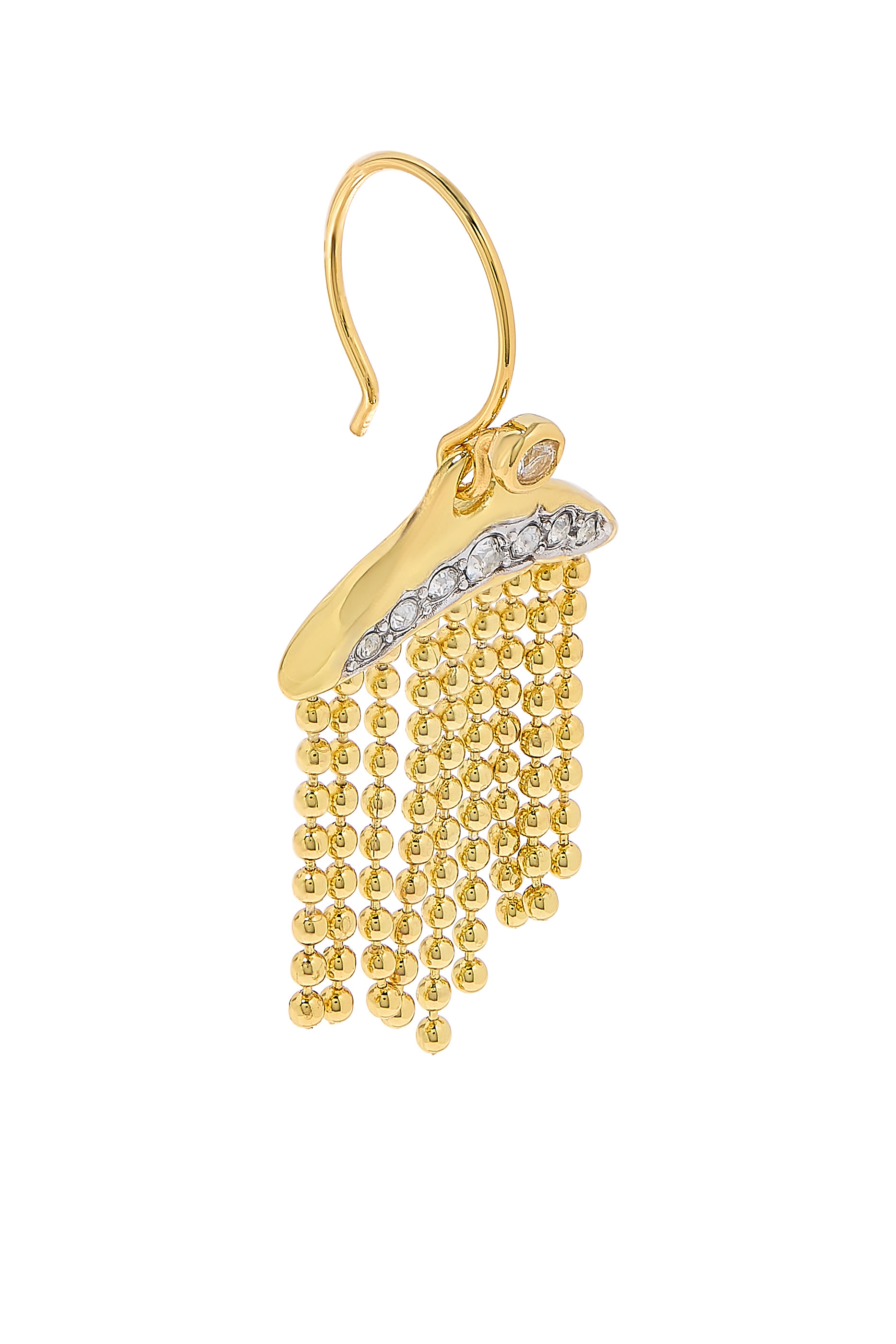 Solanales Crystal Petite Fringe Wire Earrings