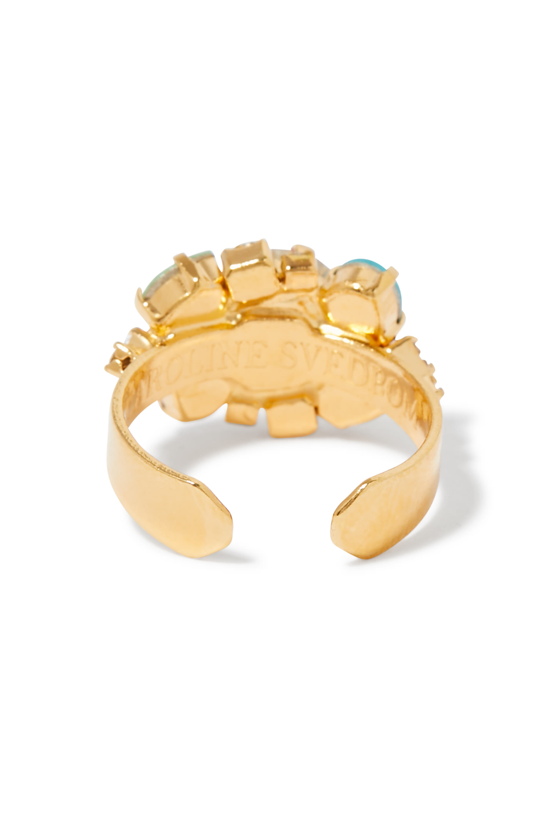 Molly Ring, 18k Gold Plated Brass & Crystals
