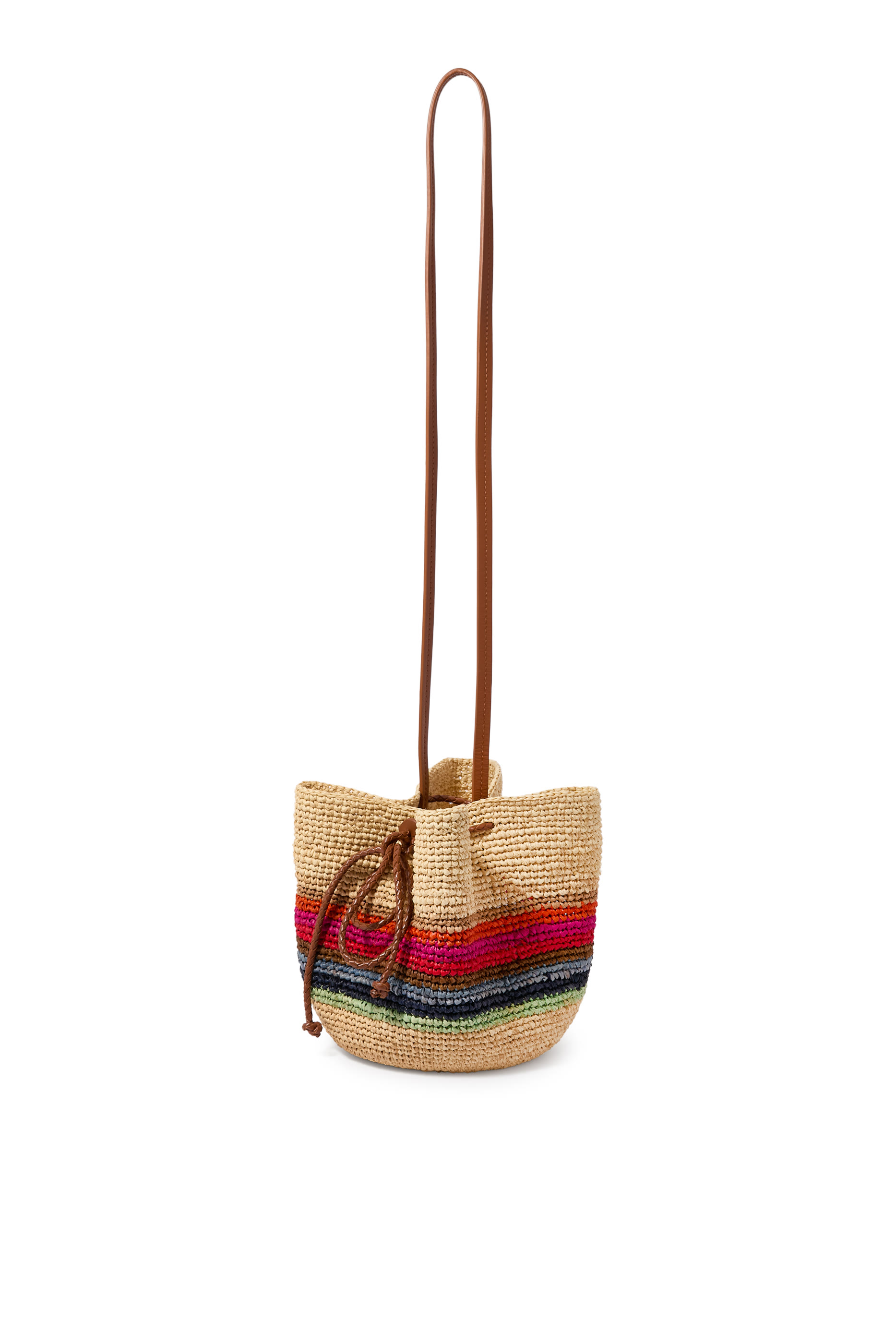 Striped Pouch Bag
