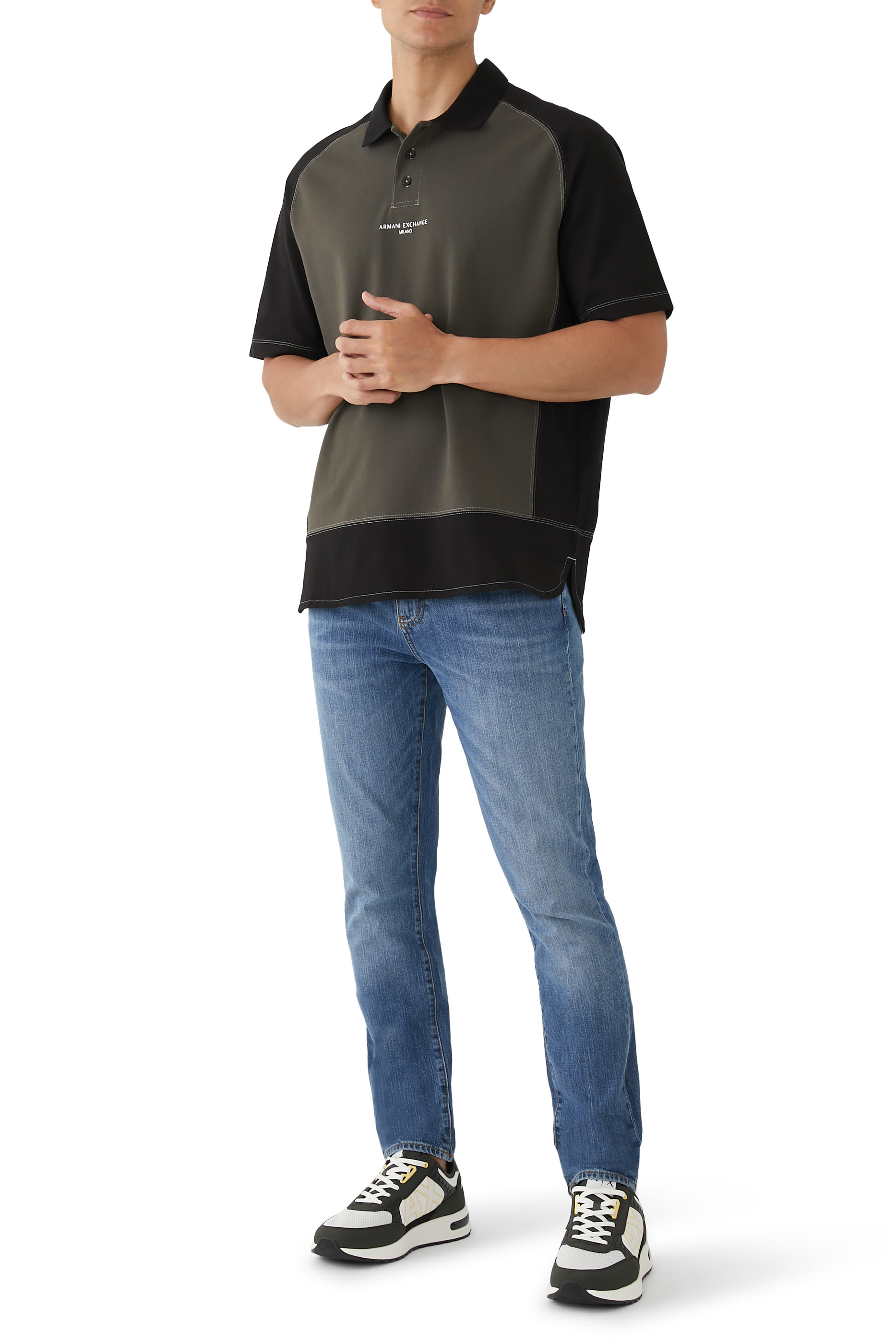 Lace Up 3D AX Logo Sneakers