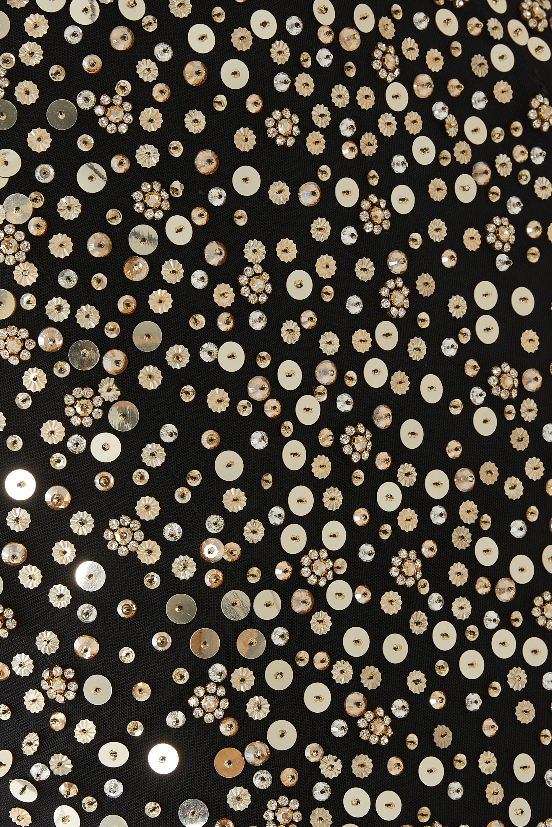 Strapless Sequin-Embellished Gown