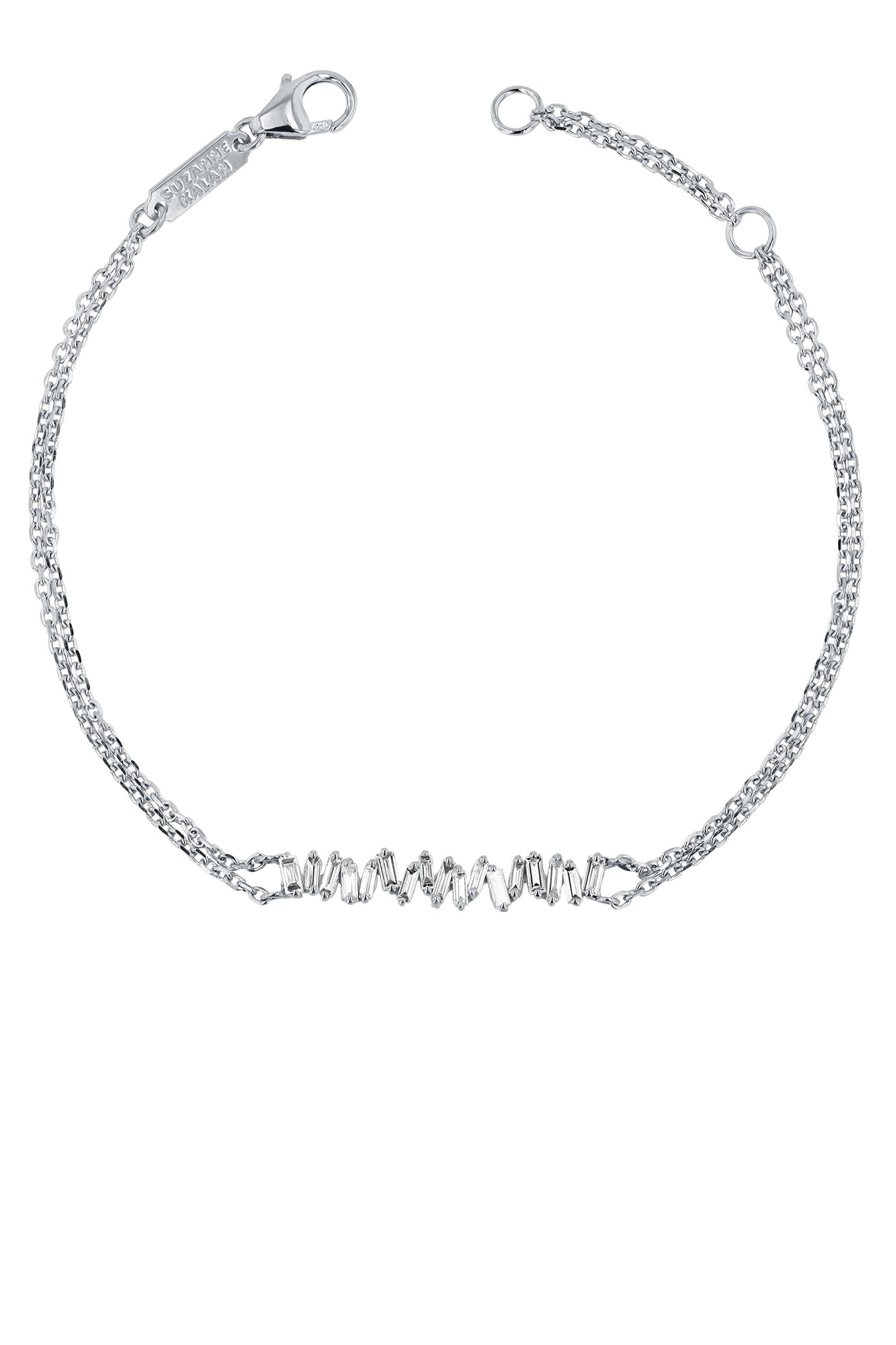 Classic Bar Bracelet, 18k White Gold & Diamonds