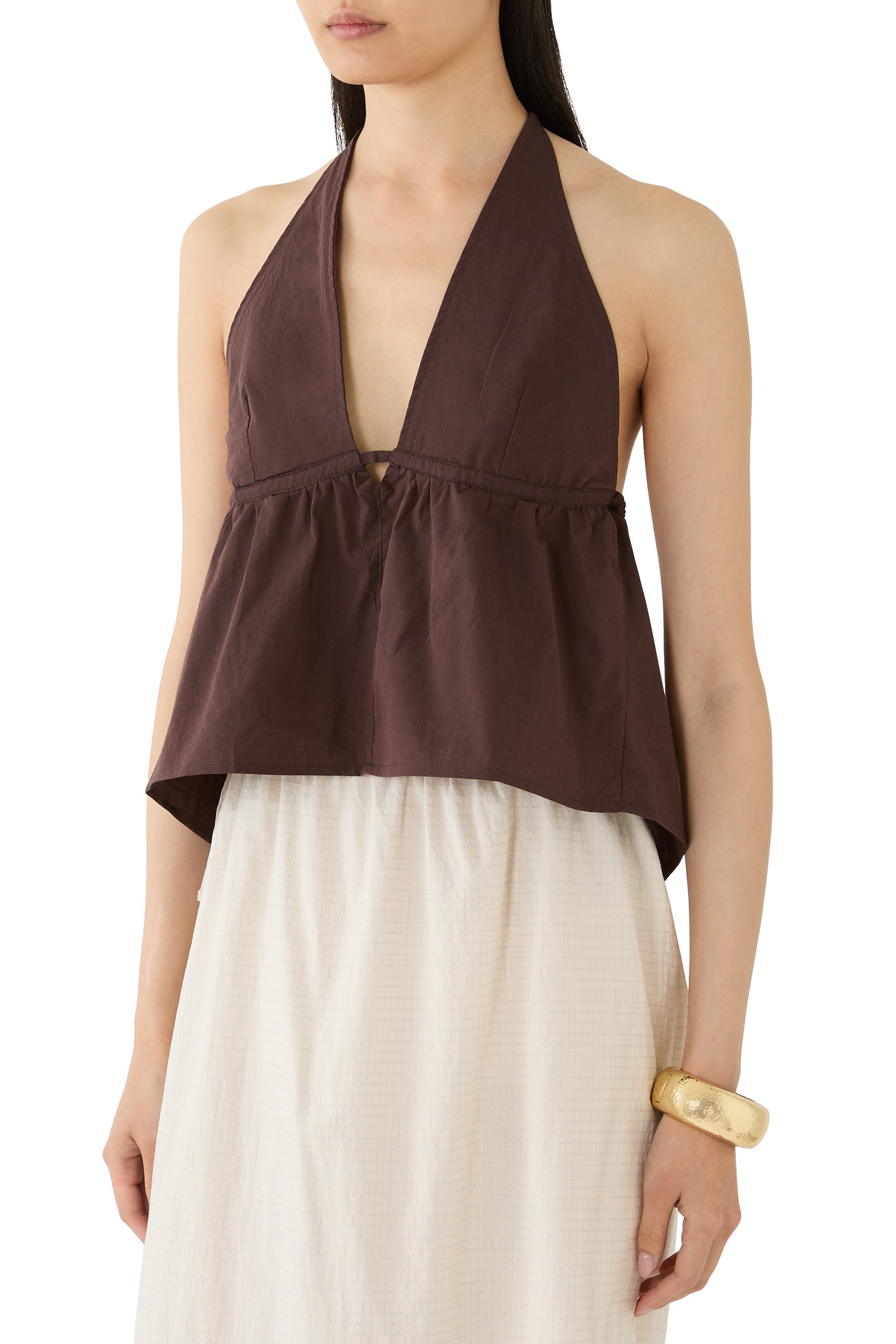 Button Halter Top