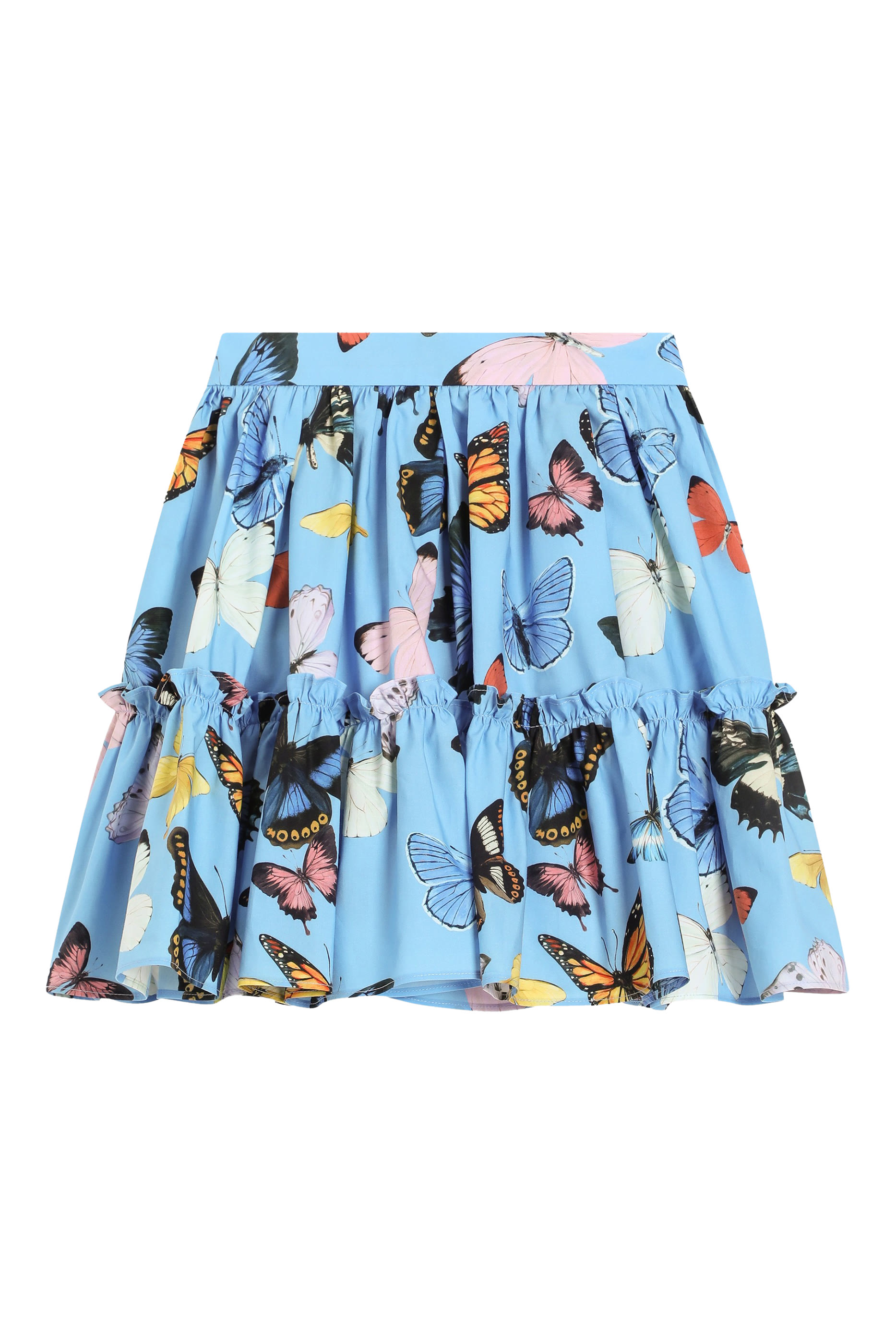 Kids All-Over Butterfly Print Flared Skirt