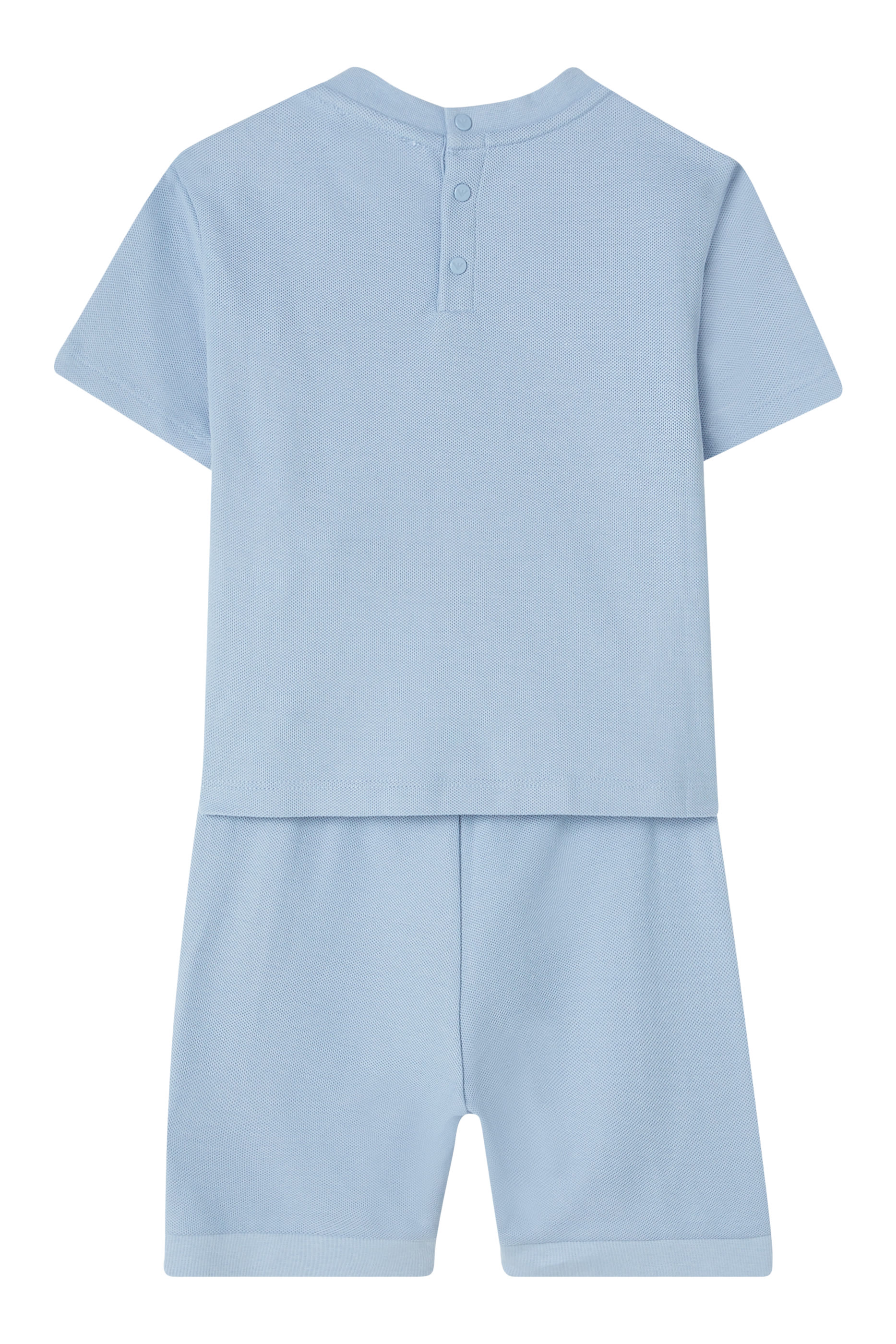 Kids Logo Piqu&eacute; T-Shirt and Shorts Set