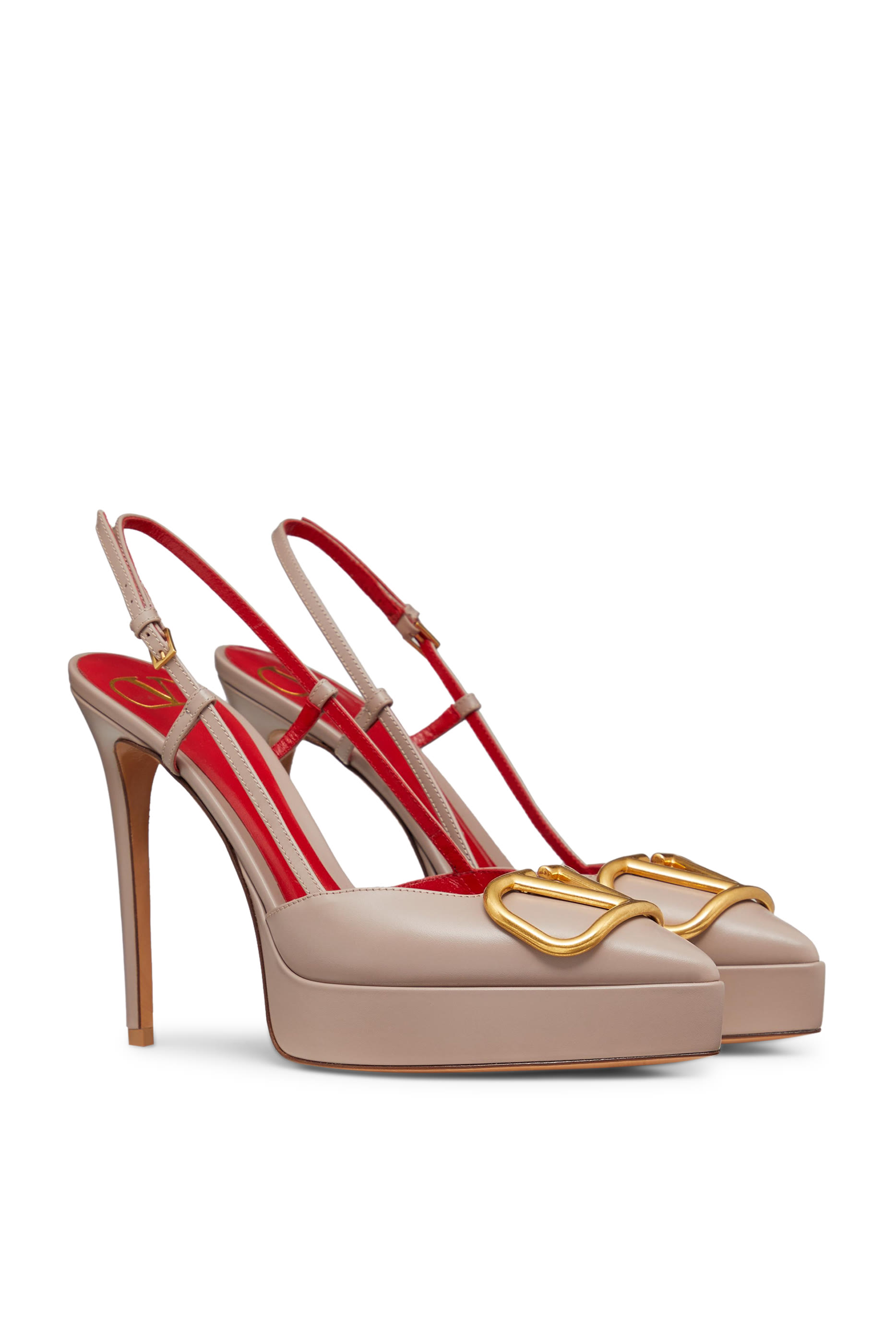 Valentino Garavani VLogo Signature 120 Leather Slingback Pumps