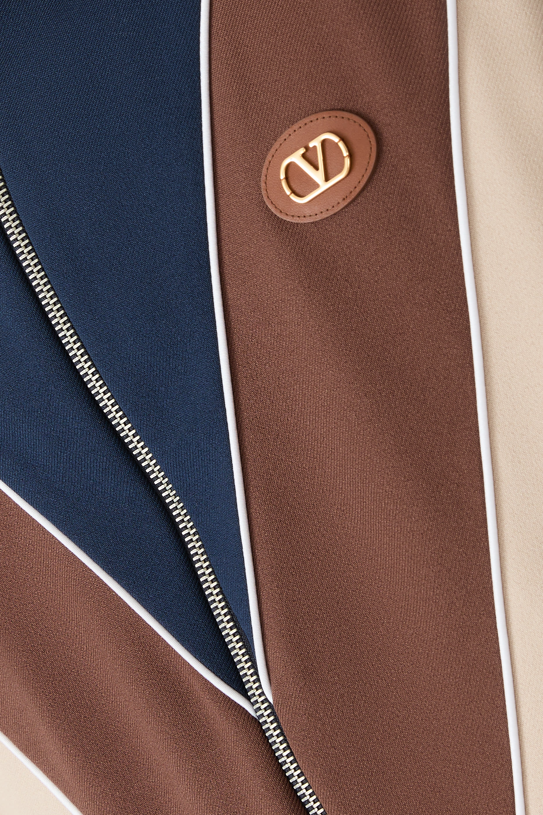 VLogo Patch Zip-Up Sweatshirt