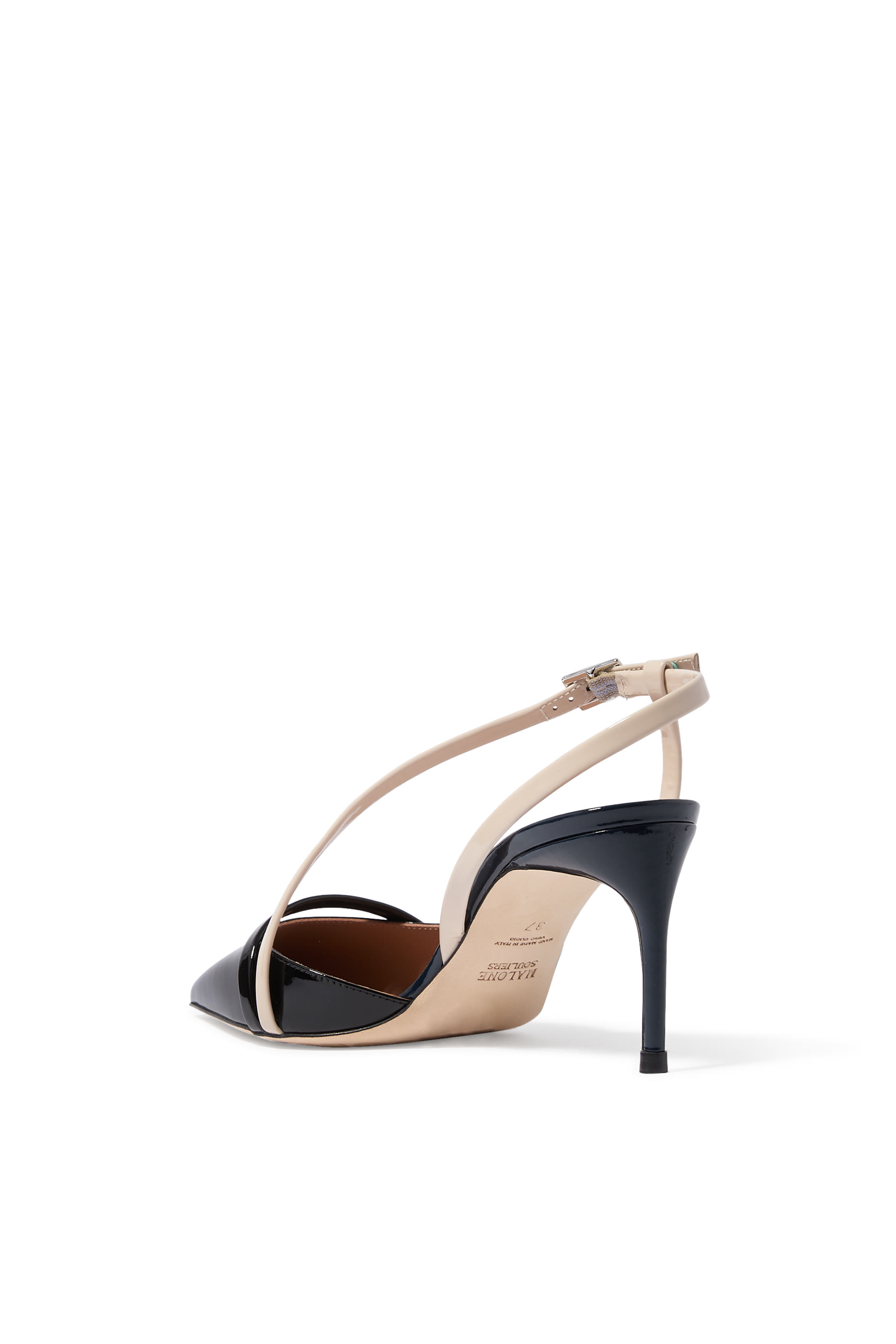 Valeria 70 Patent Slingback Pumps 