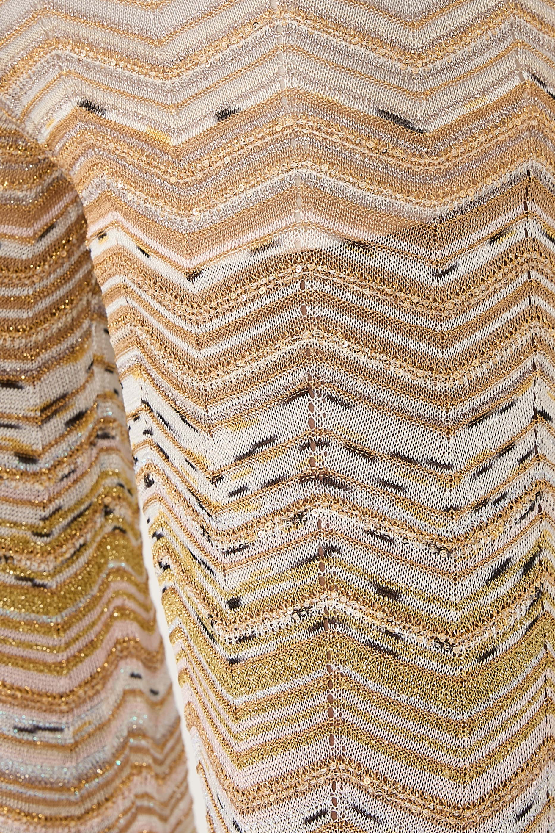  Chevron Lurex Sequinned Wide Leg Pants