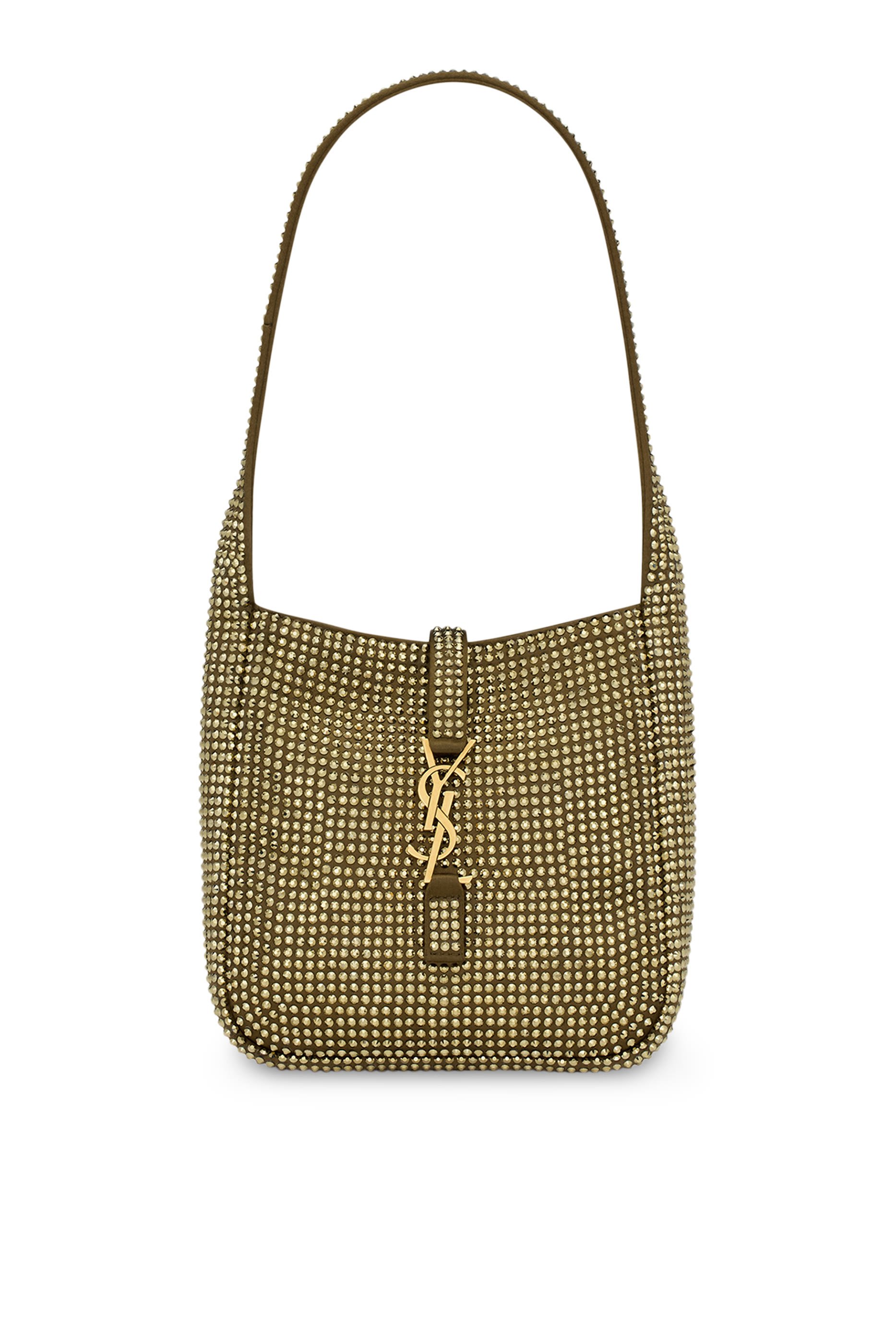 Le 5 À 7 Supple Baby Bag in Silk Satin and Crystals