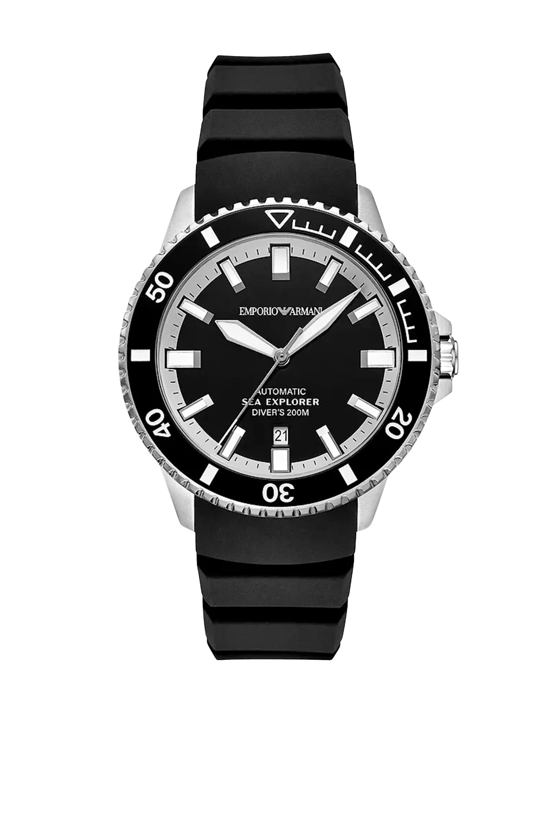 Sea Explorer Automatic Black Silicone Watch