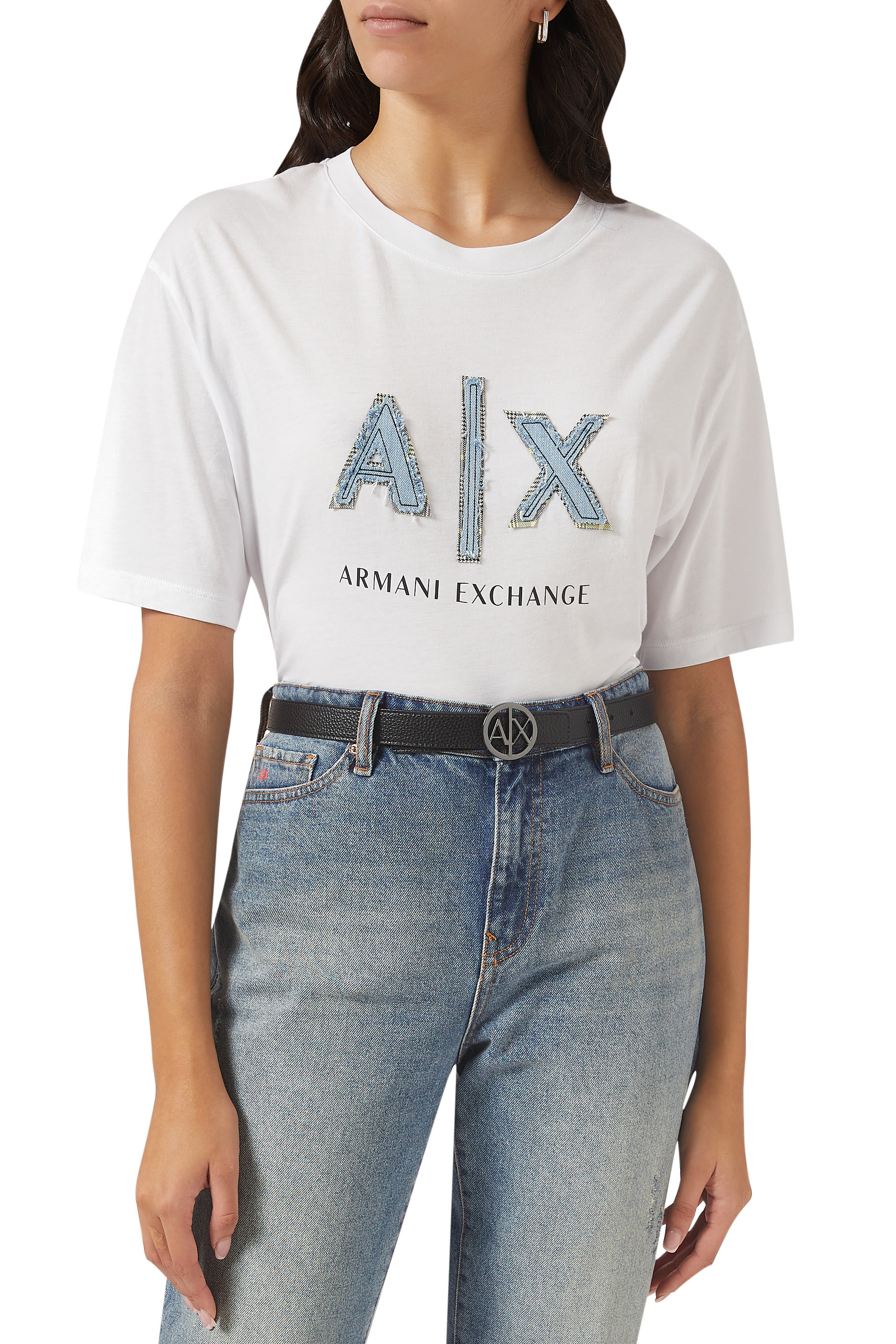 Reversible Round AX Logo Belt