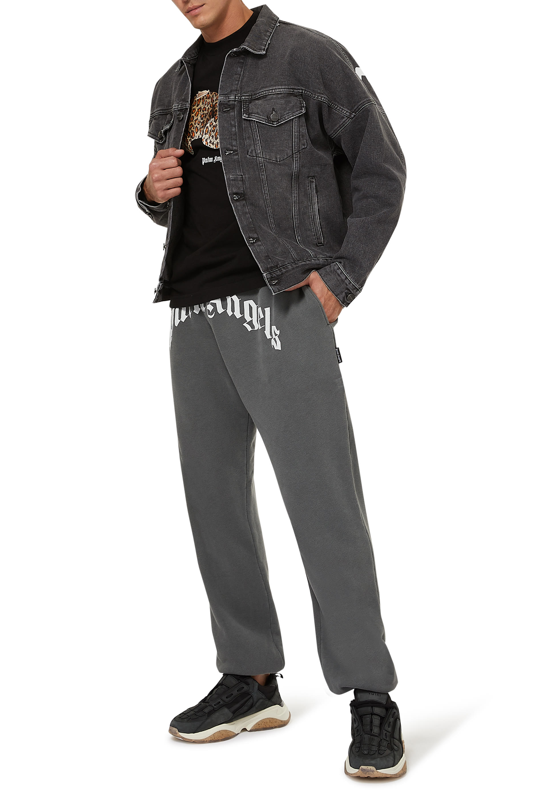 Curved Logo Cotton Joggers