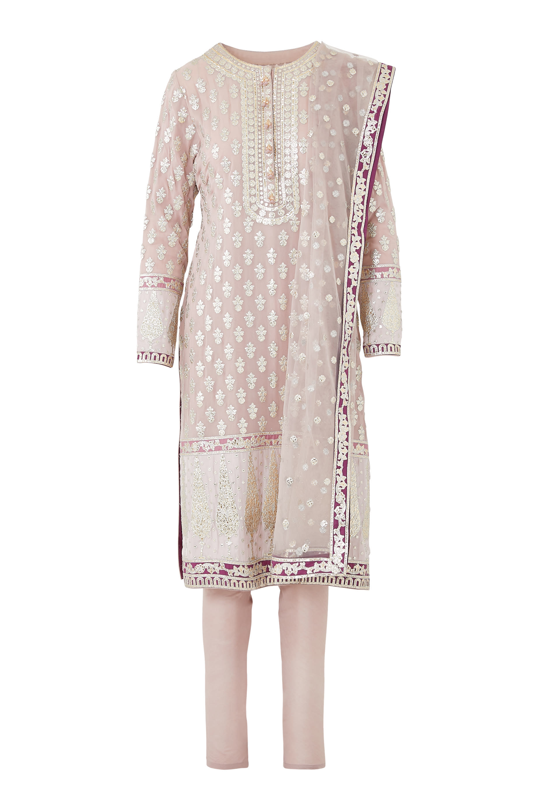 Embroidered Georgette Kurta Set