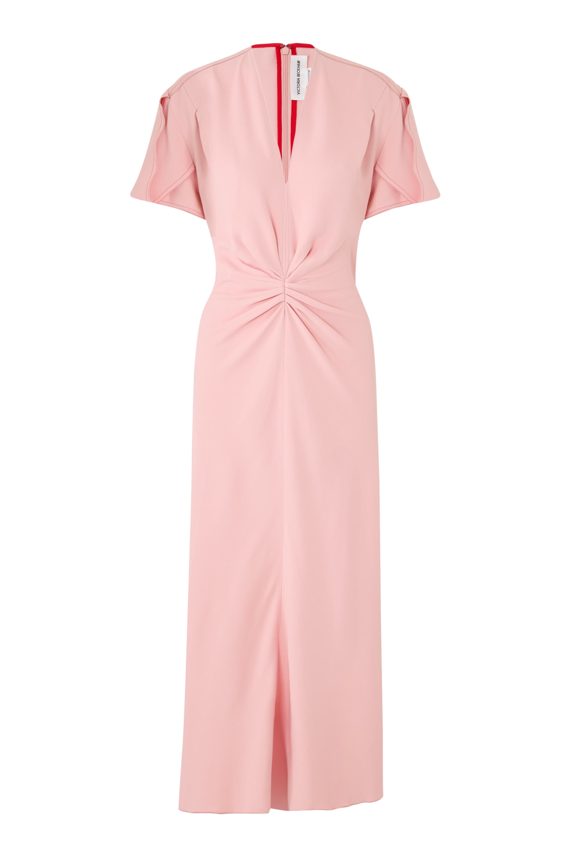 Drop Sleeve Kick Crepe Midi Dress