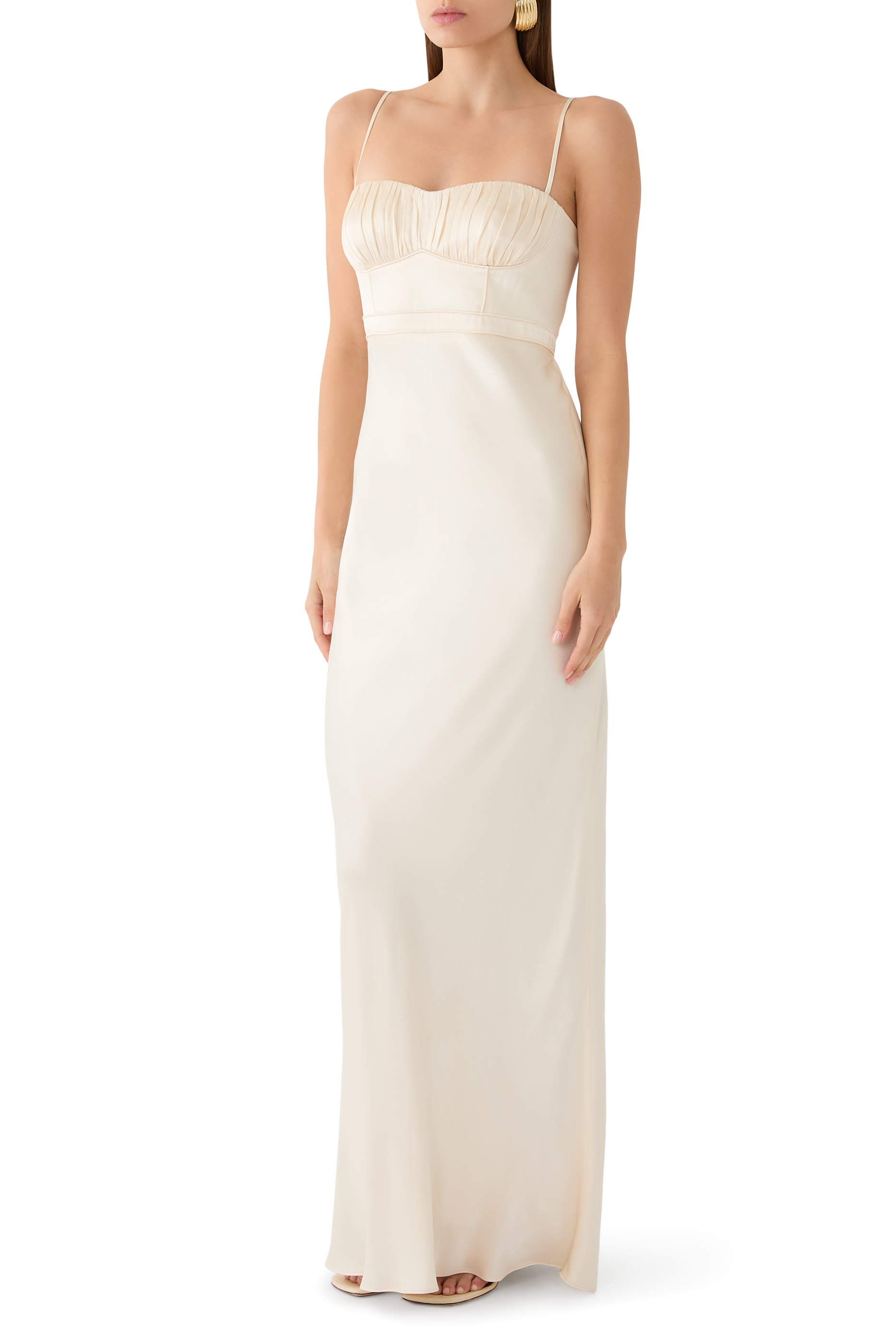 La Lune Corded Ruched Maxi Dress