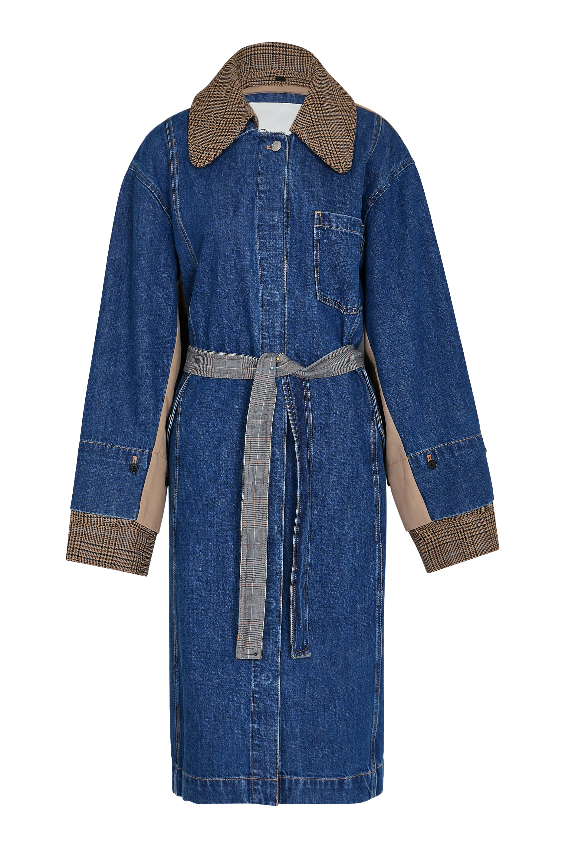 Denim Combo Trench