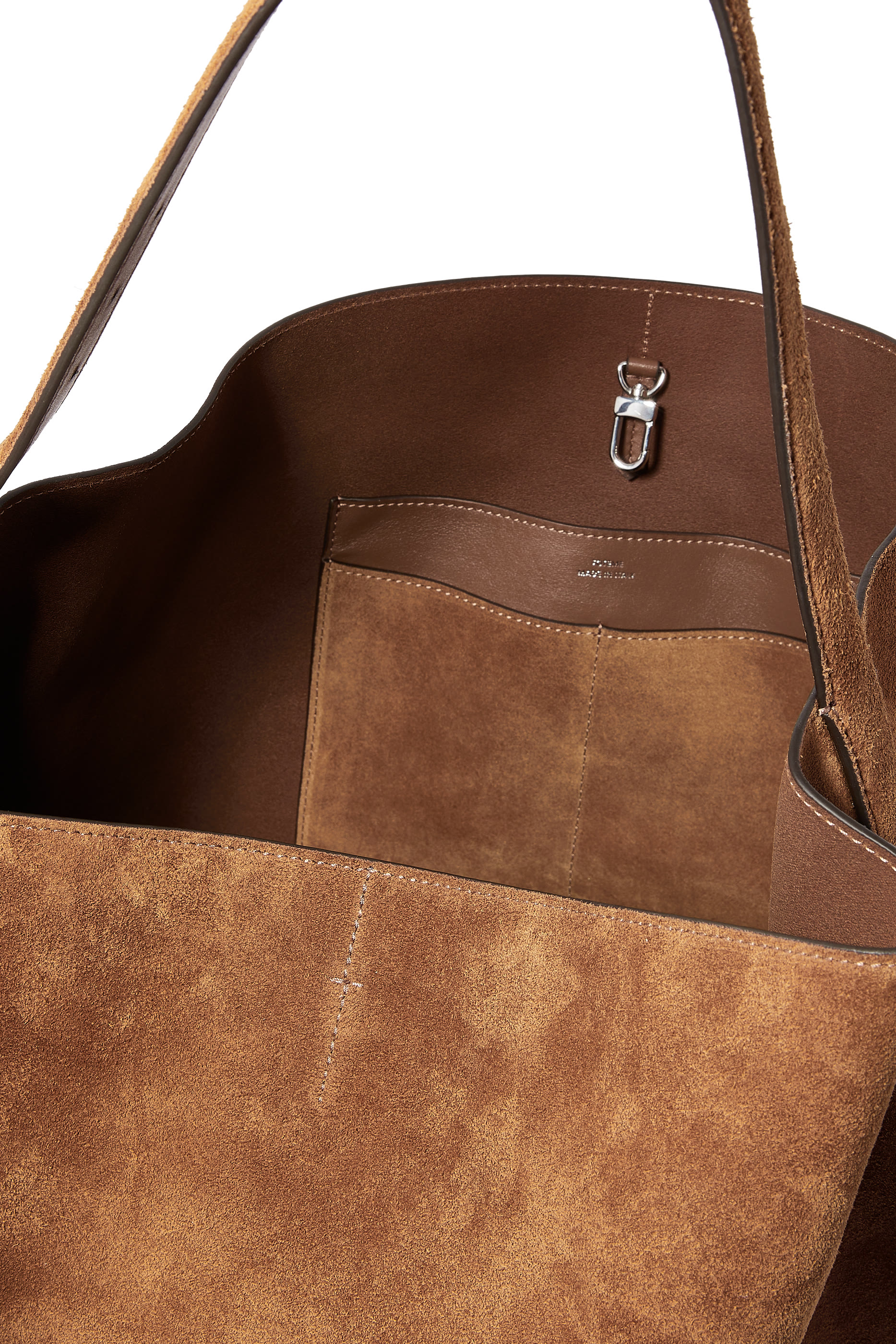 Belted Leather Tote Bag