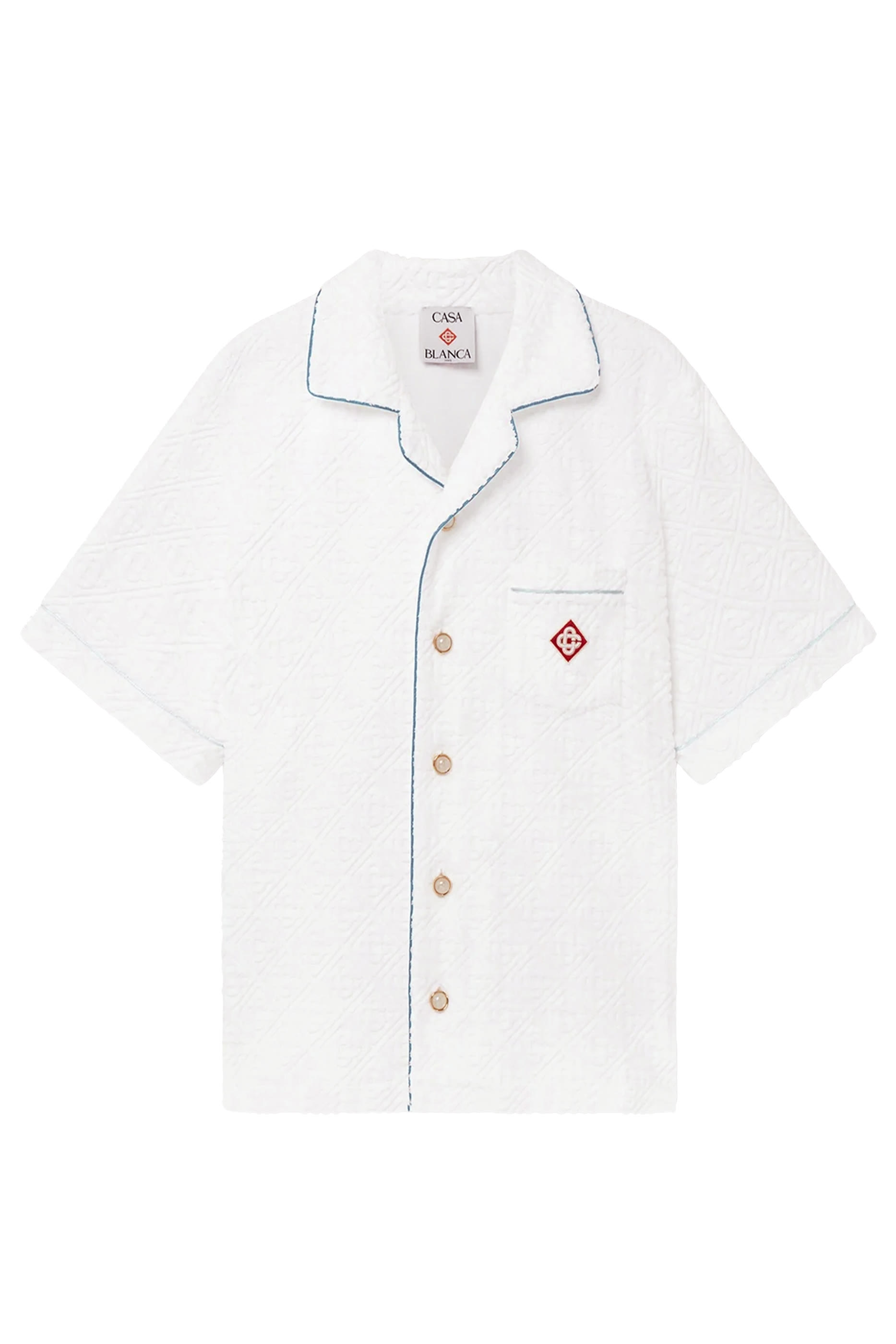  Towelling Monogram Short Sleeve Shirt