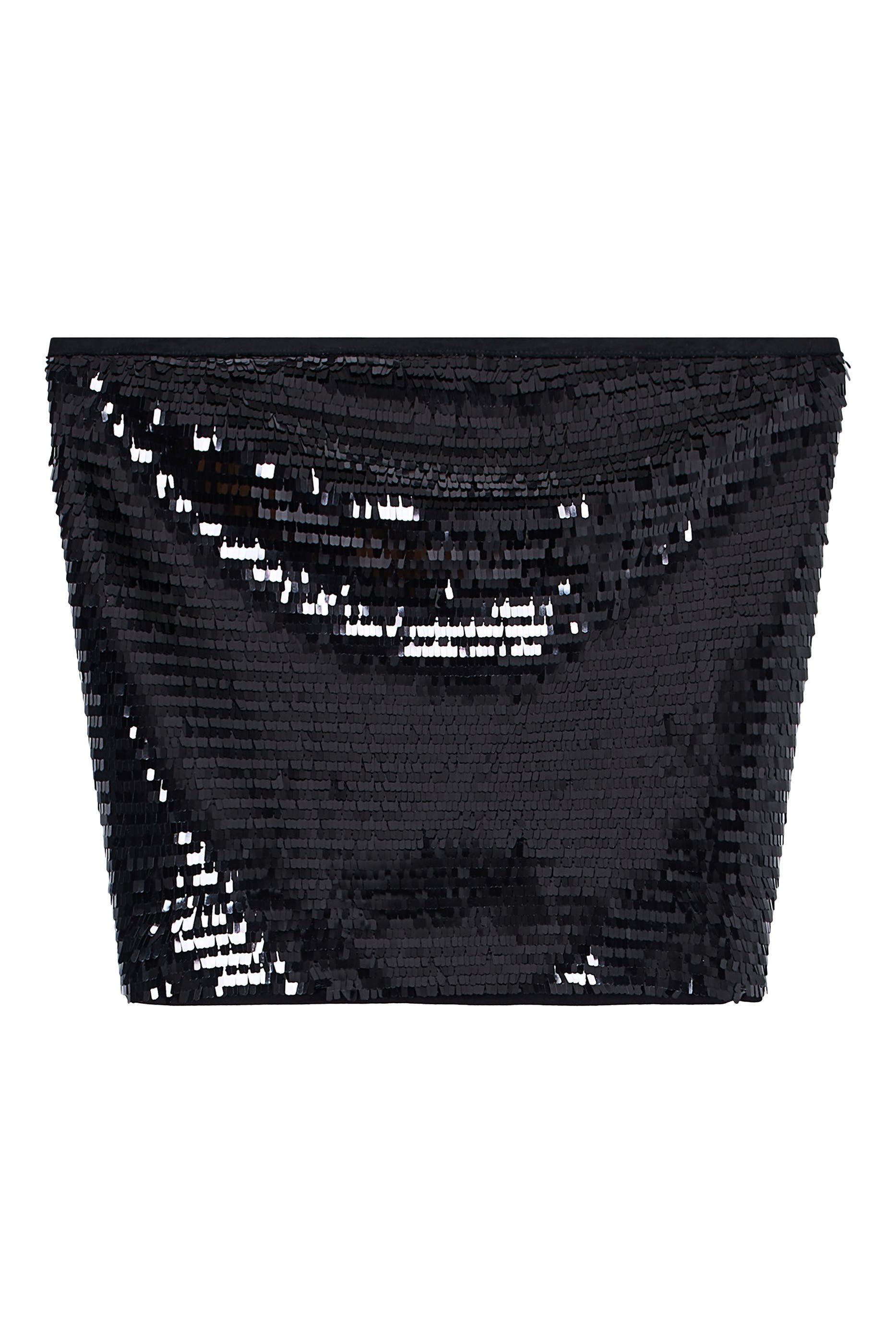 Sequin Embellished Night Lab Strapless Top