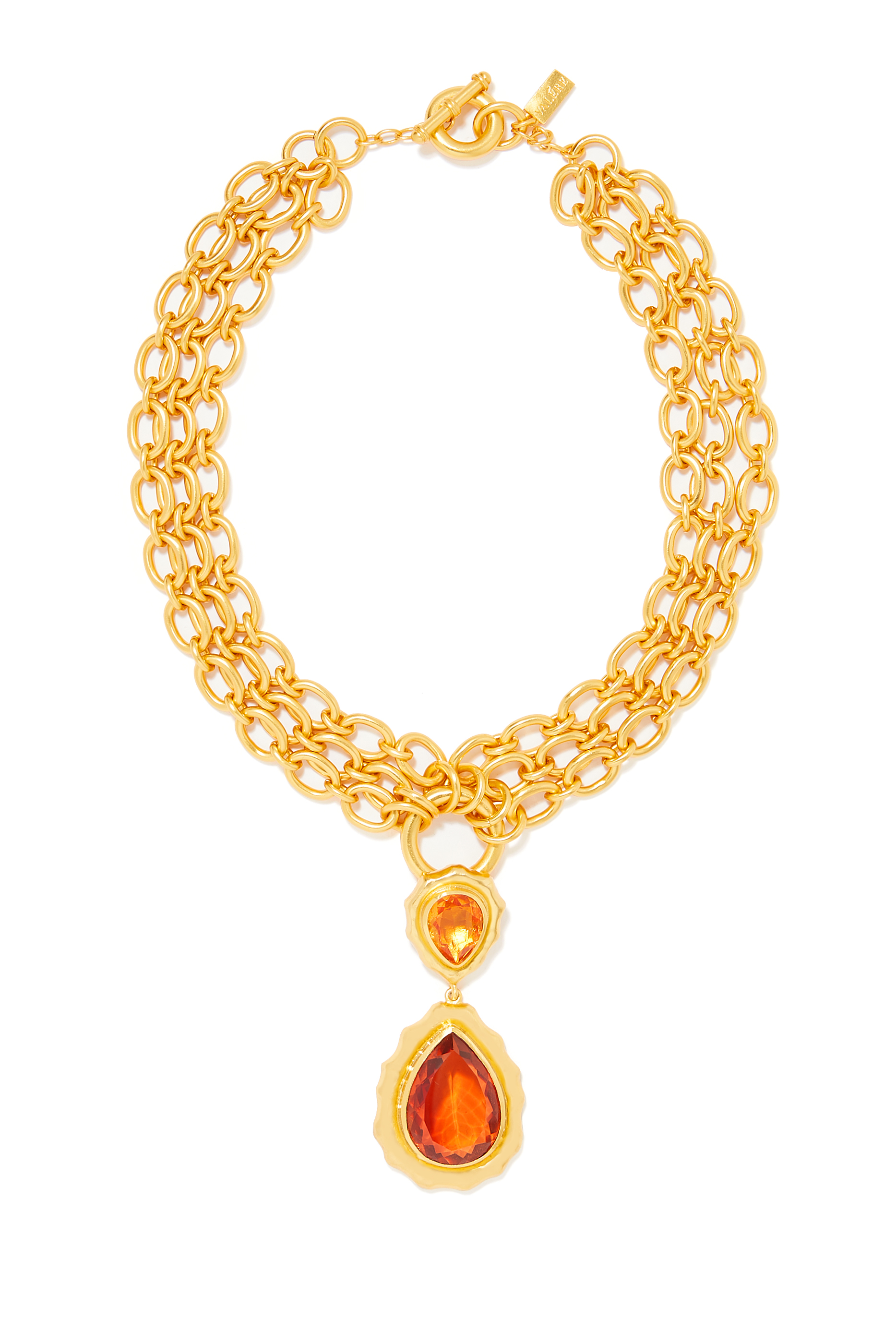 Paulina Necklace, 24k Gold-Plated Brass & Citrine Quartz