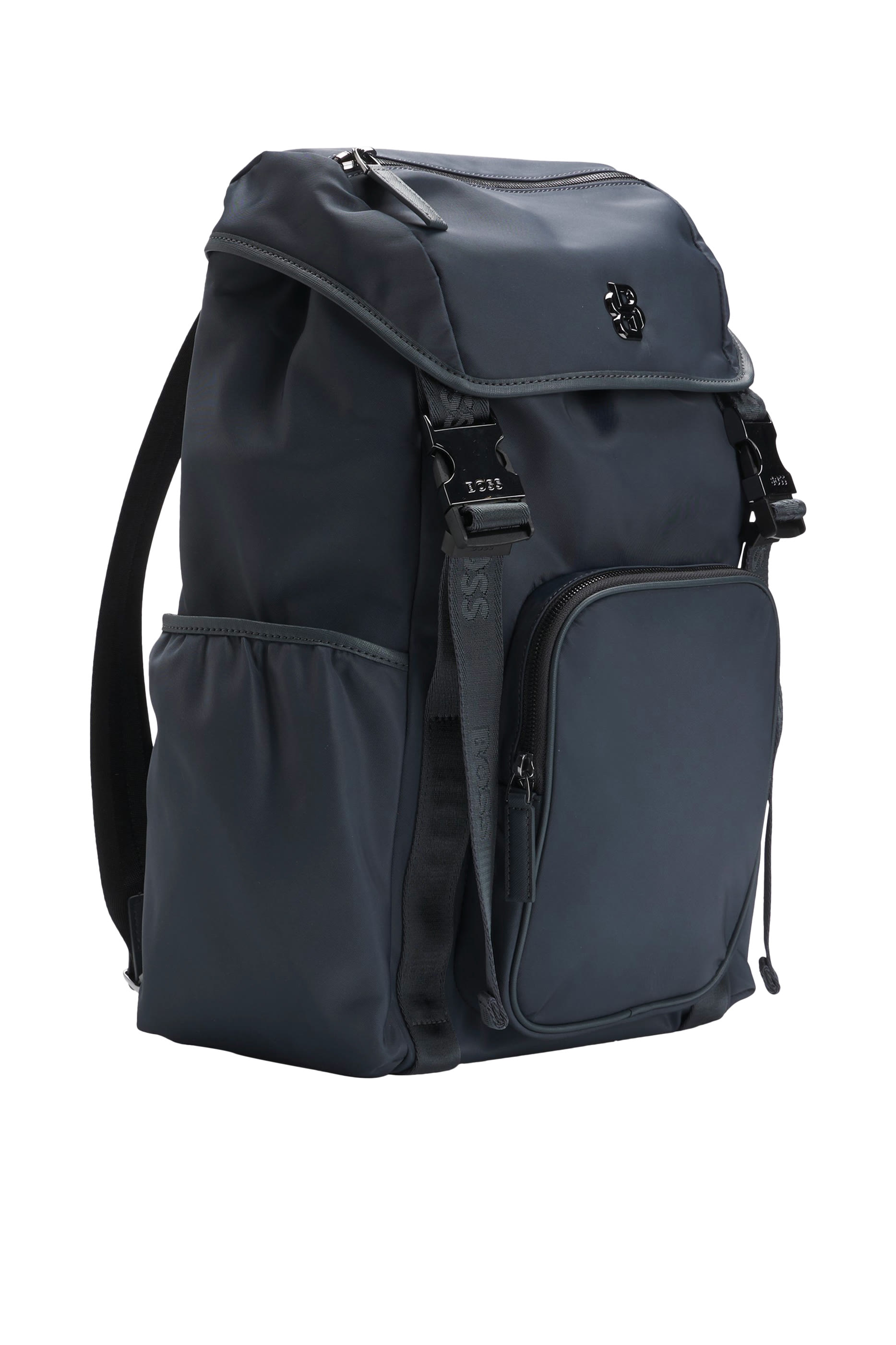 Double B Monogram Trim Multi-Pocket Backpack