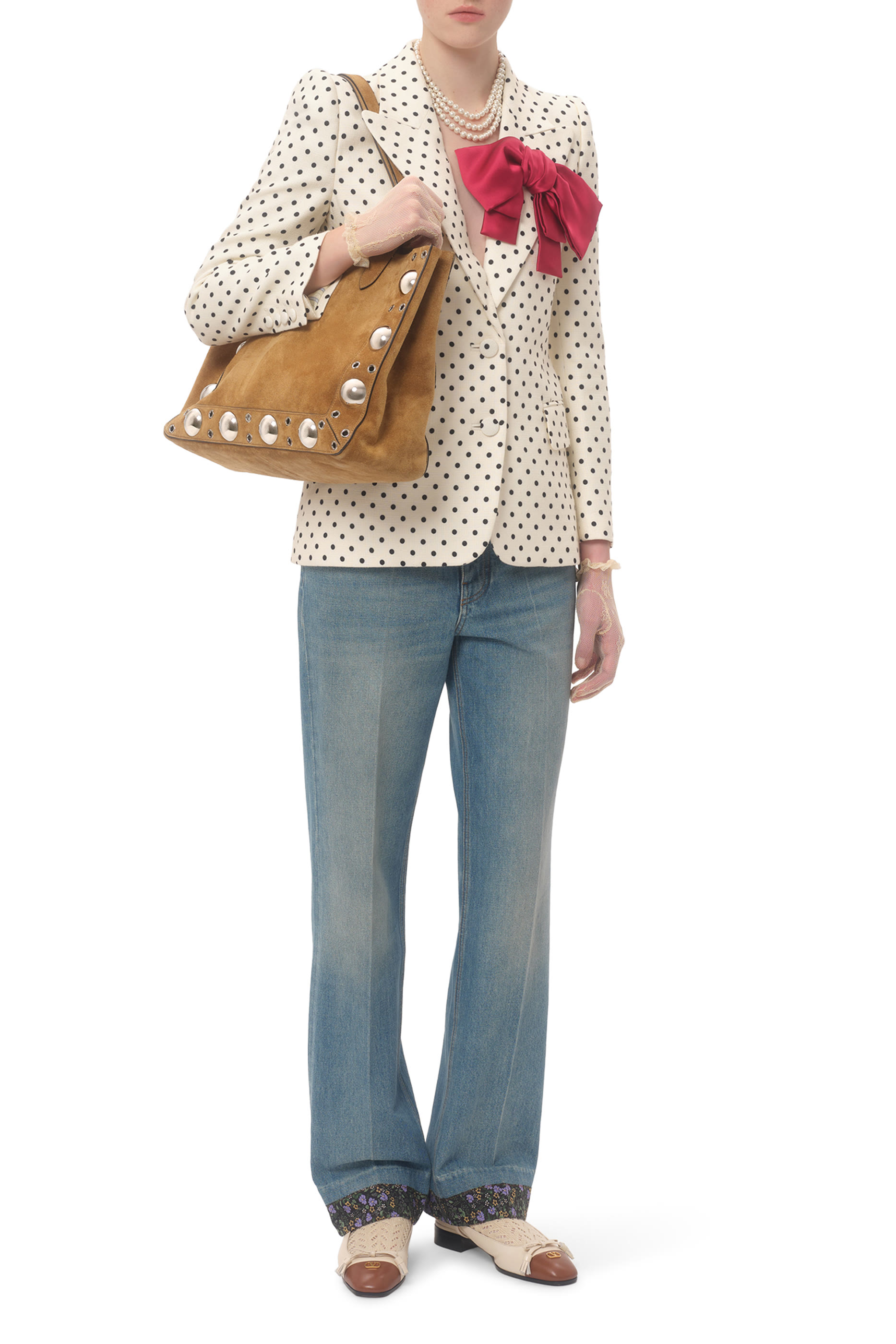 Medium Nellcôte Suede Shopping Bag