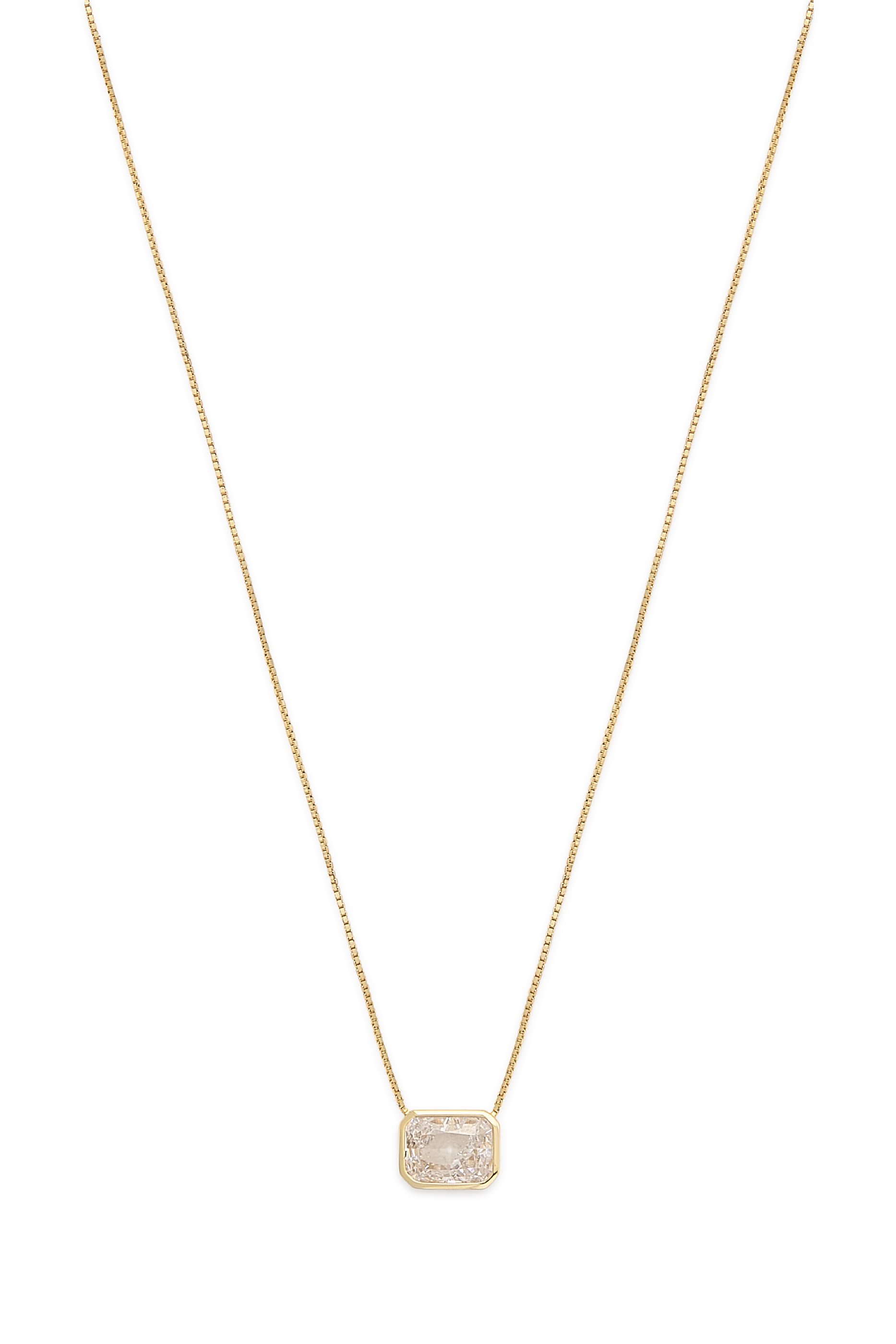 Emerald Baguette Necklace