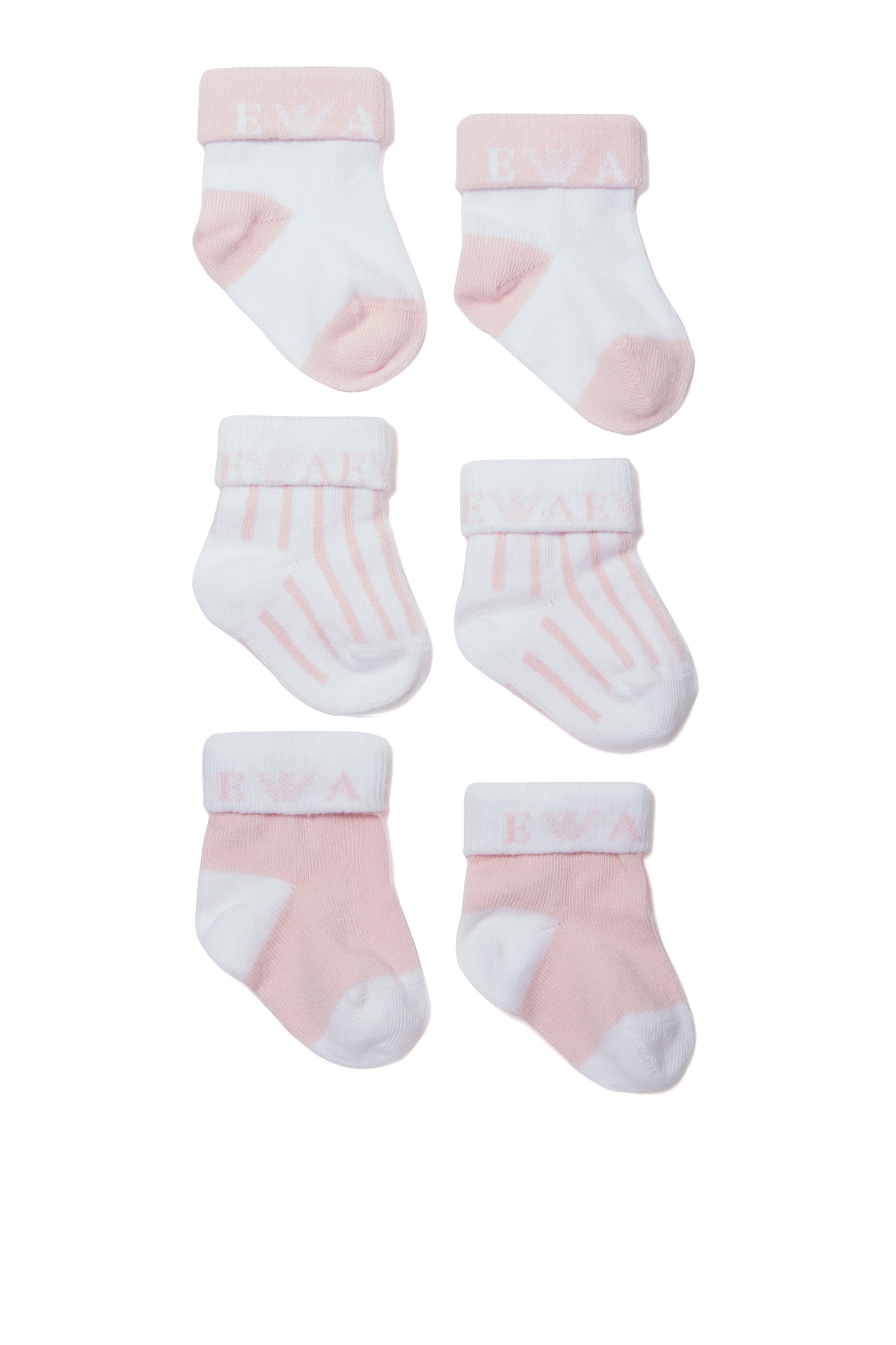 Kids Logo Print Socks, Set of Three