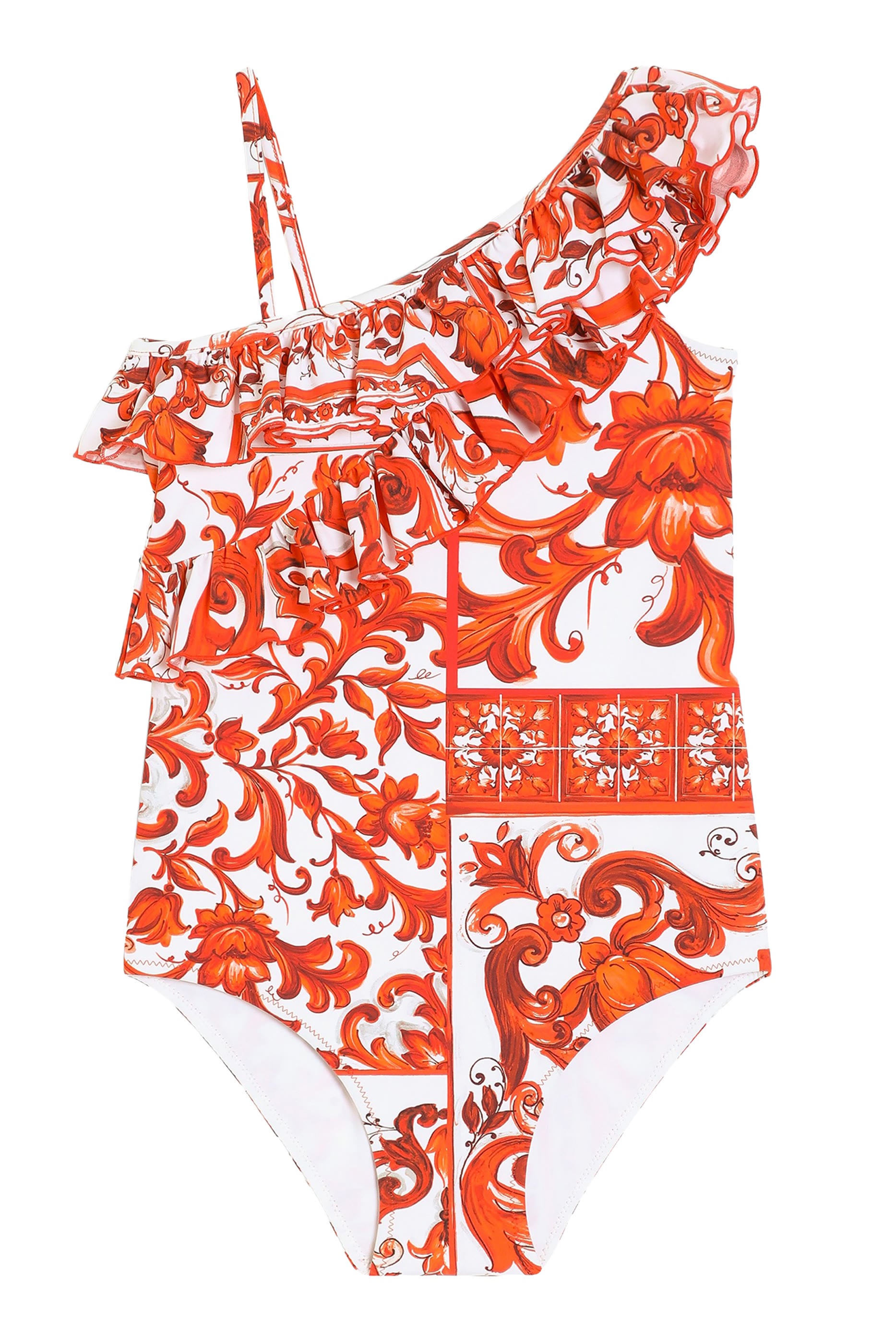 Kids Majolica-Print One-Piece Swimsuit