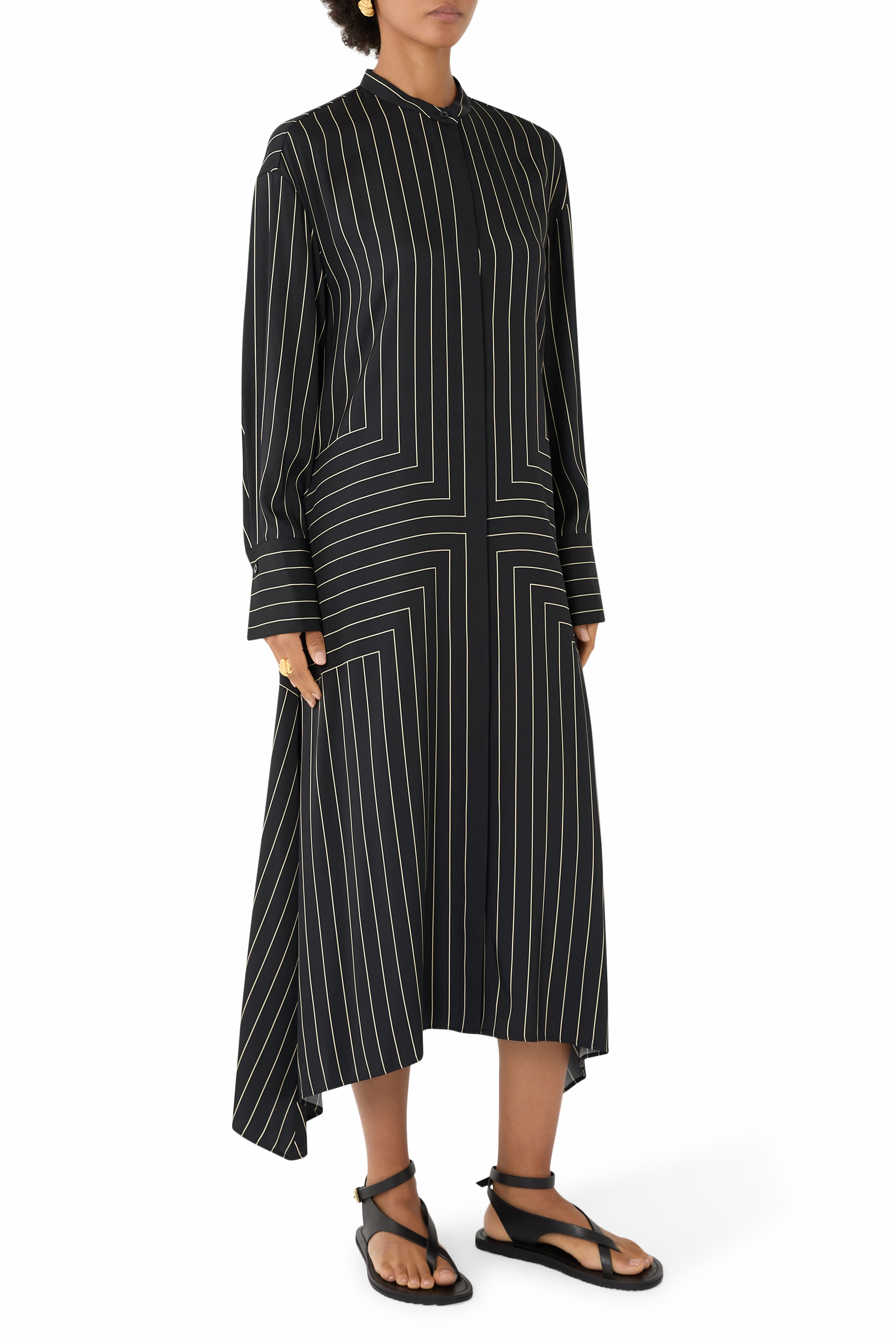 Orlana Geometric Print Silk Dress