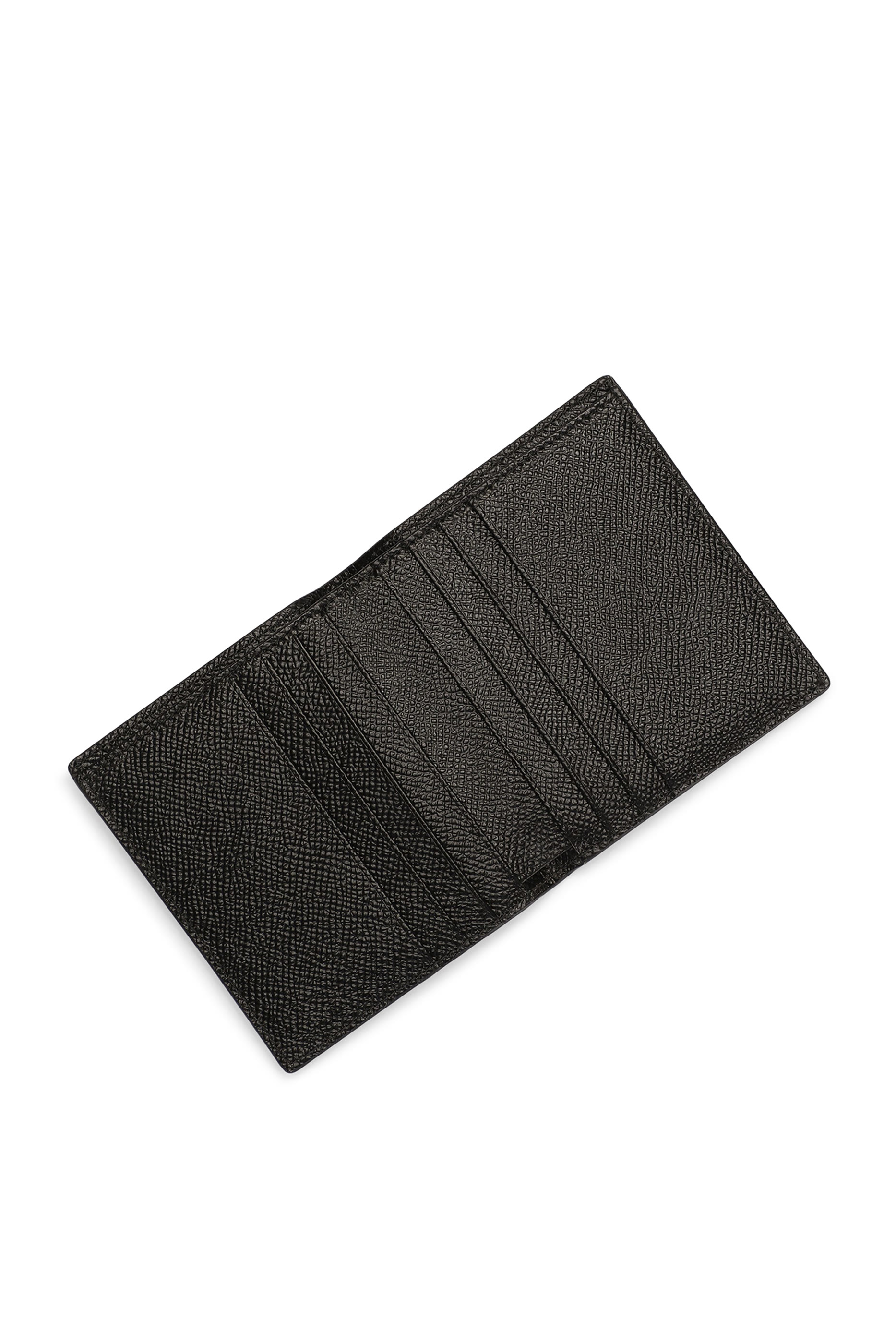 Dauphine-Print Calfskin Bifold Card Holder 