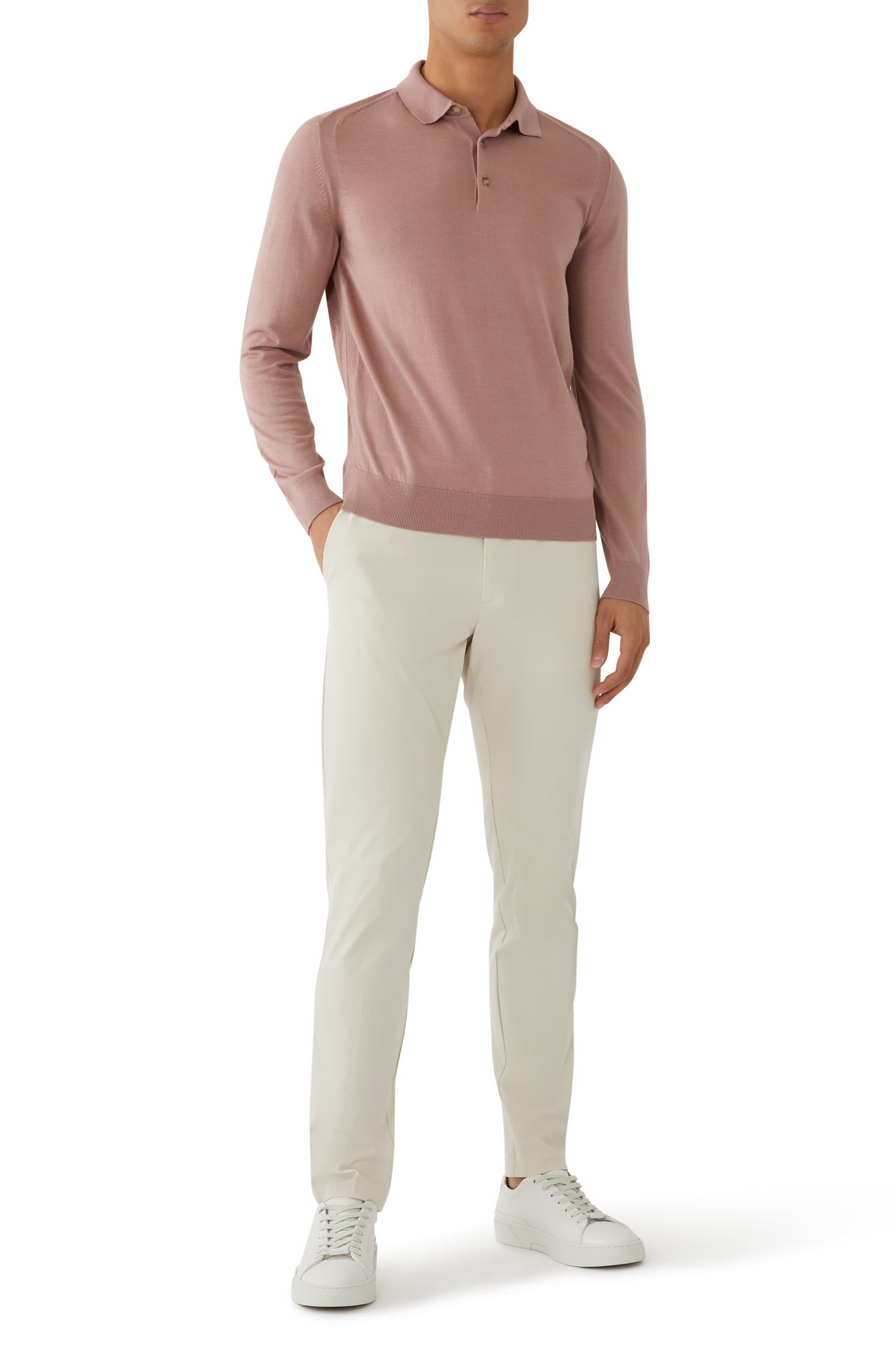 Kaito Straight-Leg Stretch-Cotton Chinos
