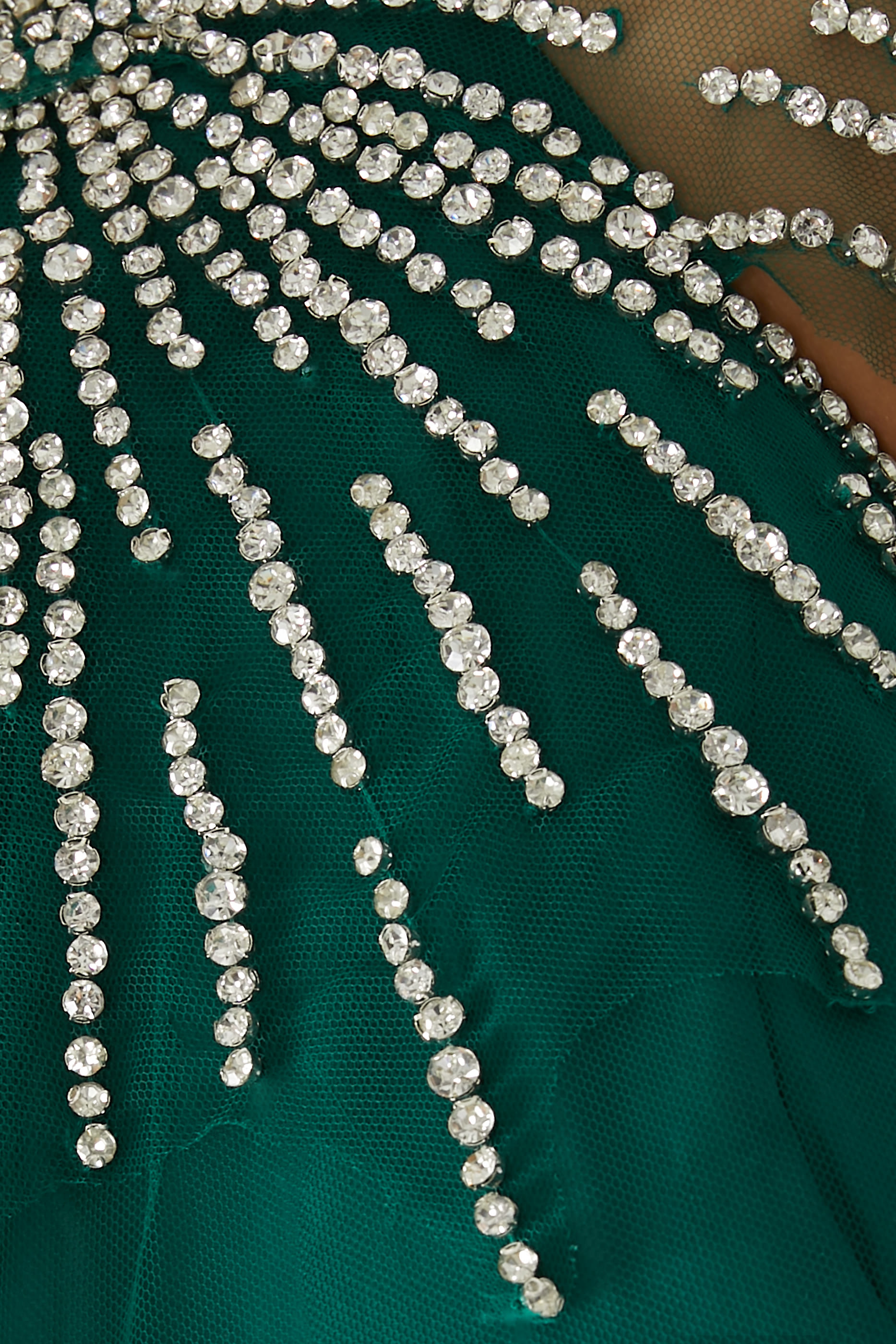 Embellished One Shoulder Gown