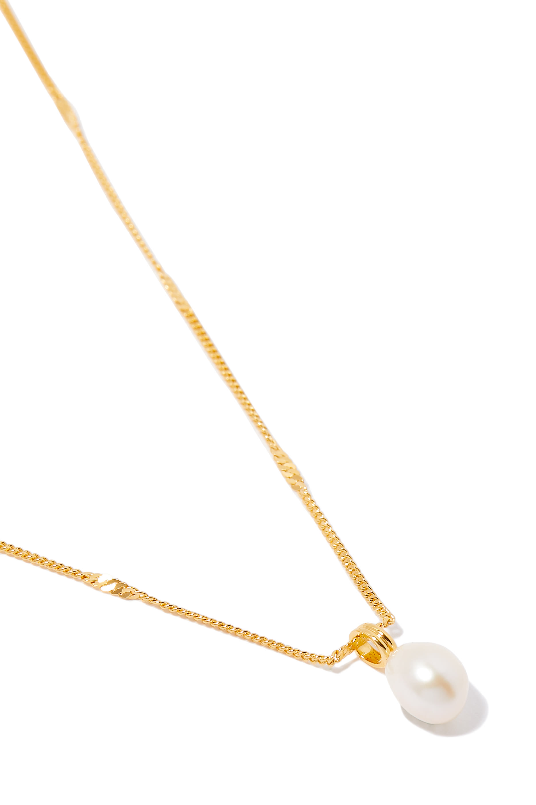 Baroque Pearl Twisted Chain Ne